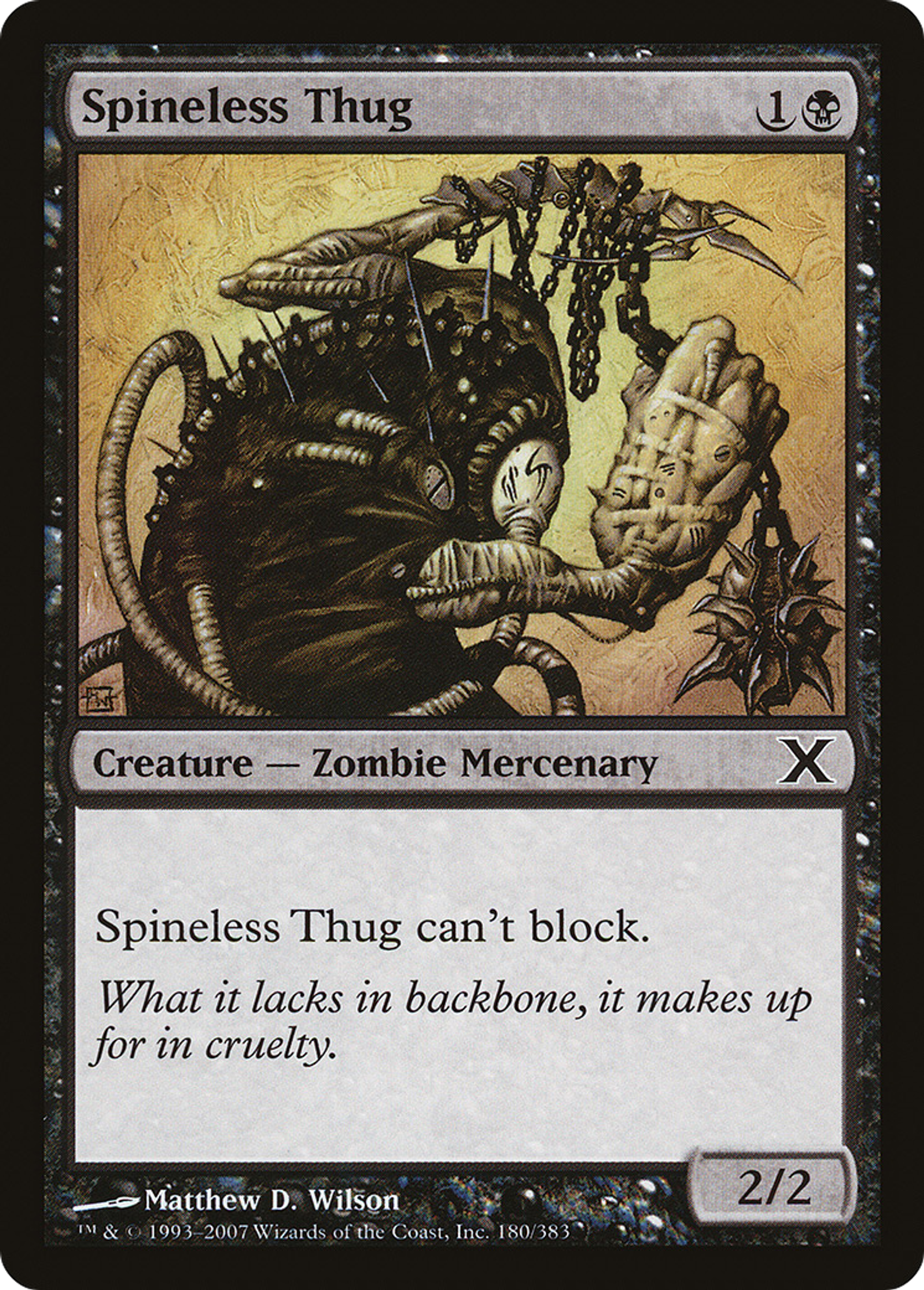 Spineless Thug — Tenth Edition — Magic: The Gathering