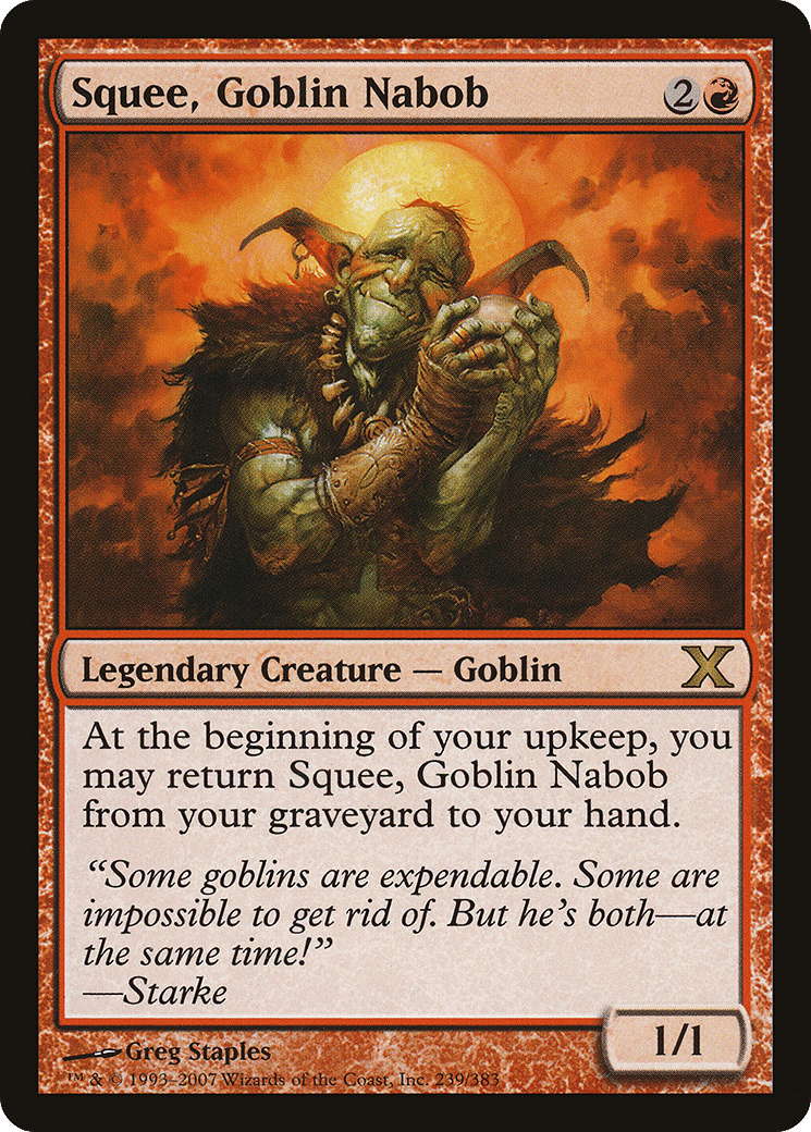 Squee, Goblin Nabob — Tenth Edition — Magic: The Gathering
