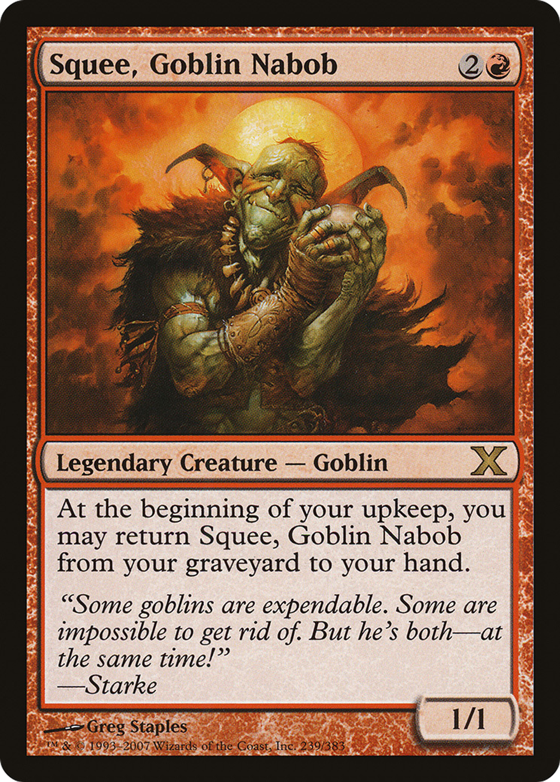 Squee, Goblin Nabob — Tenth Edition — Magic: The Gathering
