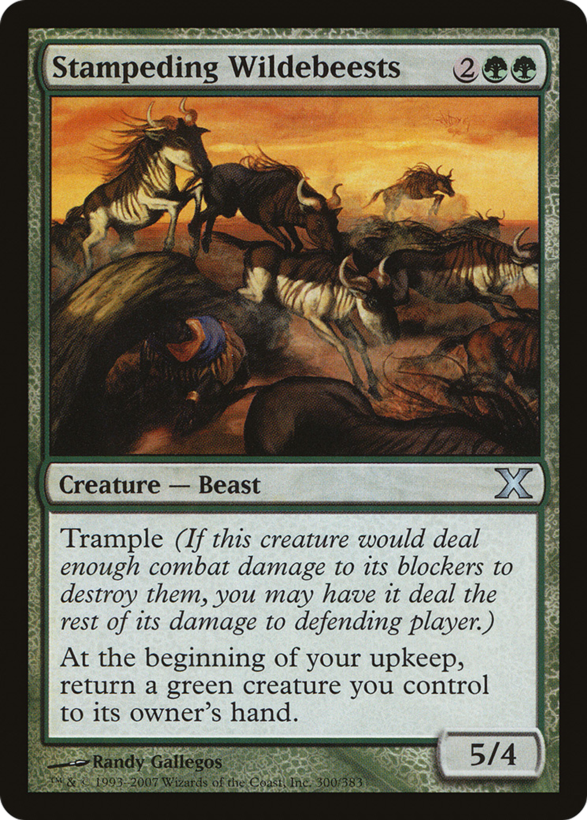 Stampeding Wildebeests — Tenth Edition — Magic: The Gathering