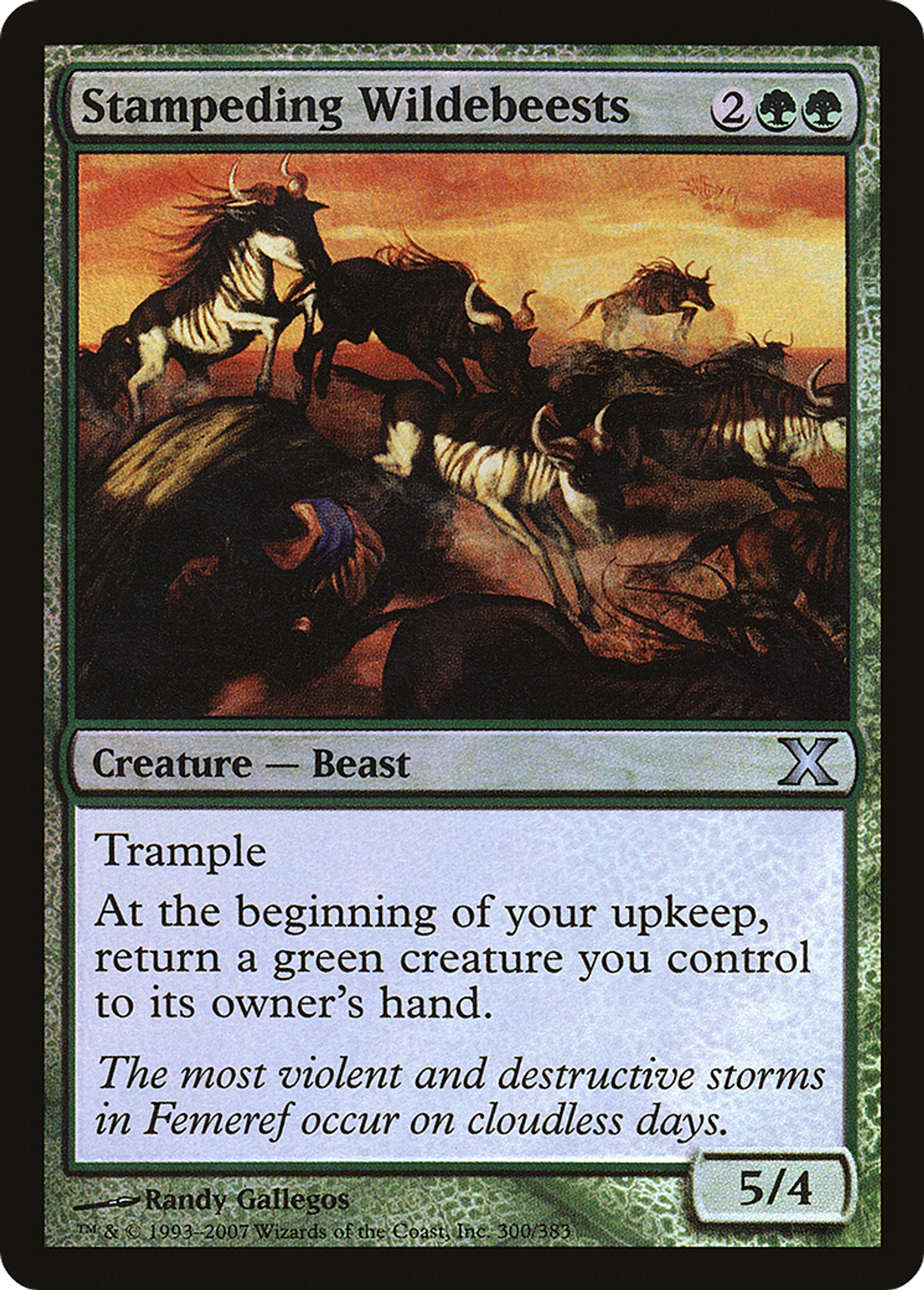 Stampeding Wildebeests — Tenth Edition — Magic: The Gathering