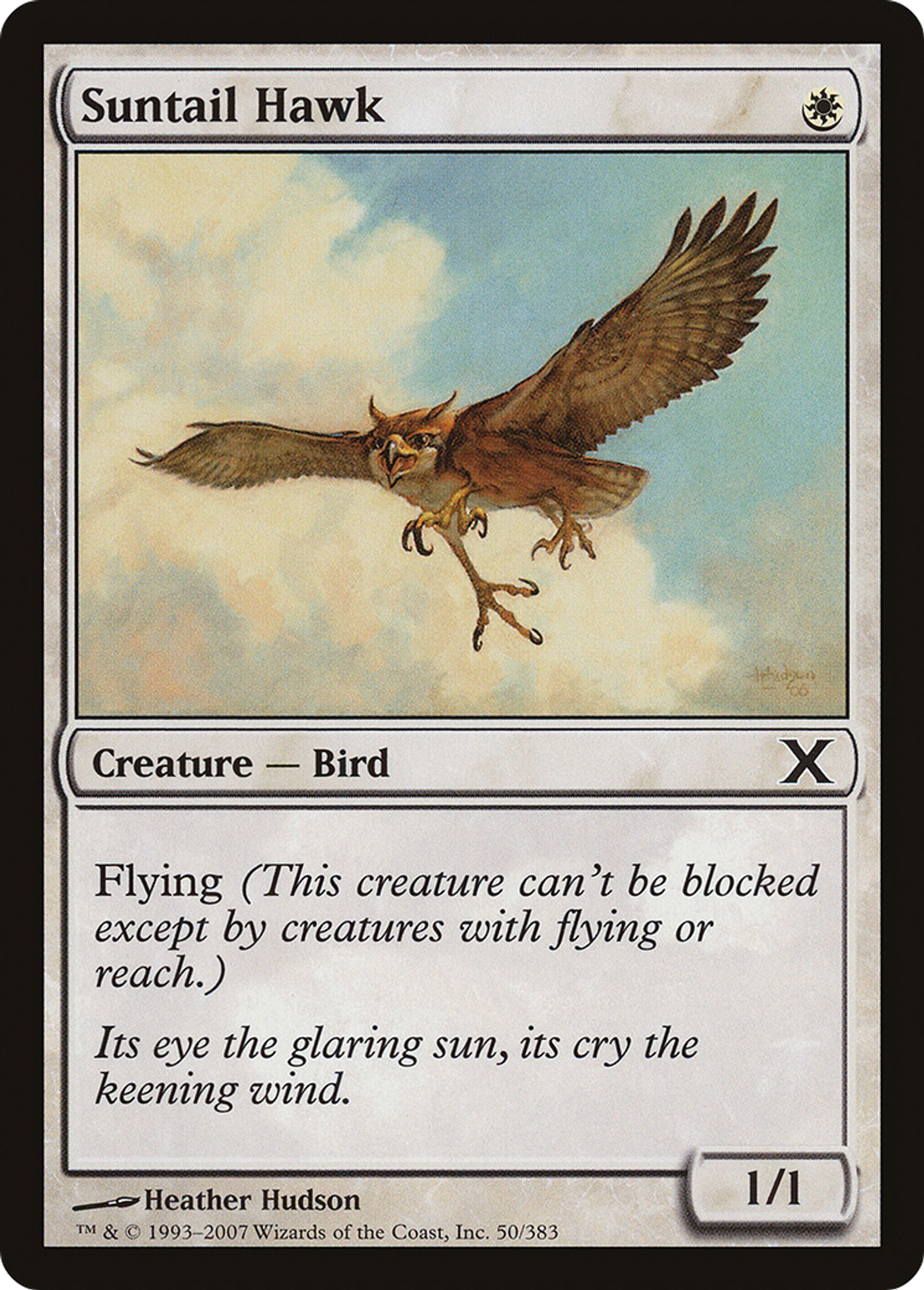 Suntail Hawk — Tenth Edition — Magic: The Gathering