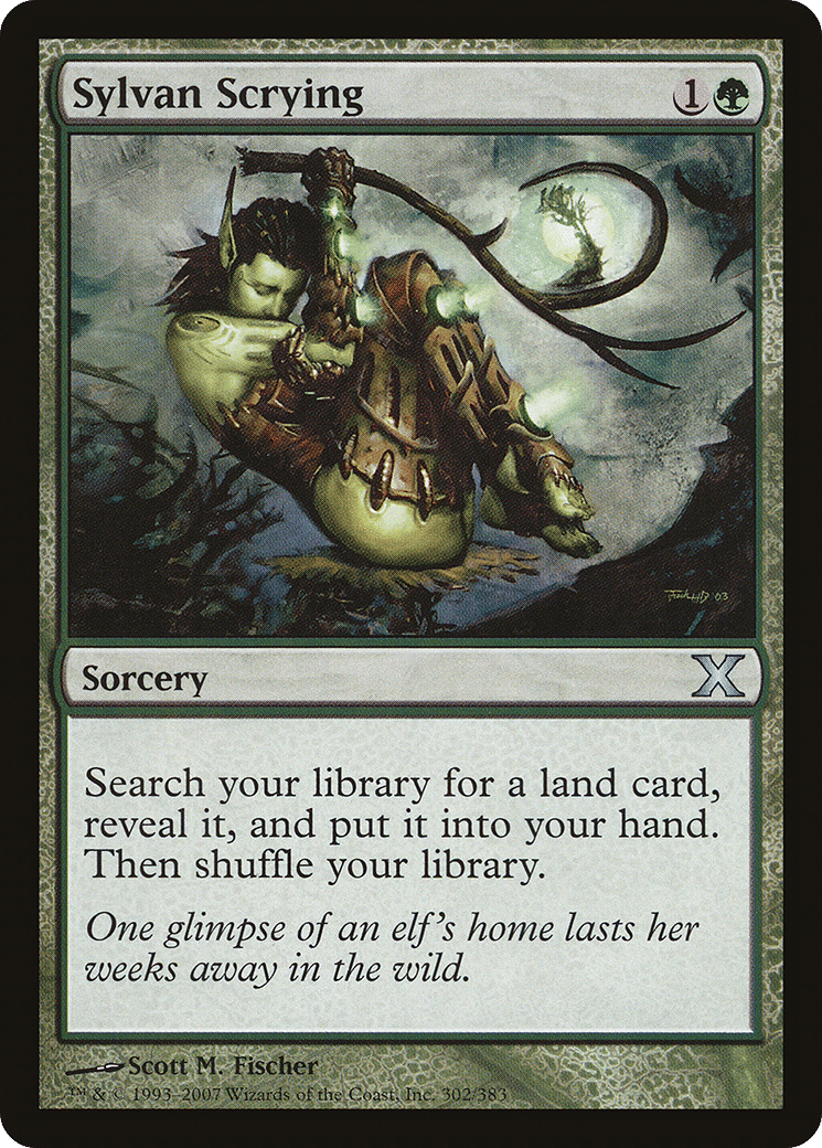 Sylvan Scrying — Tenth Edition — Magic: The Gathering