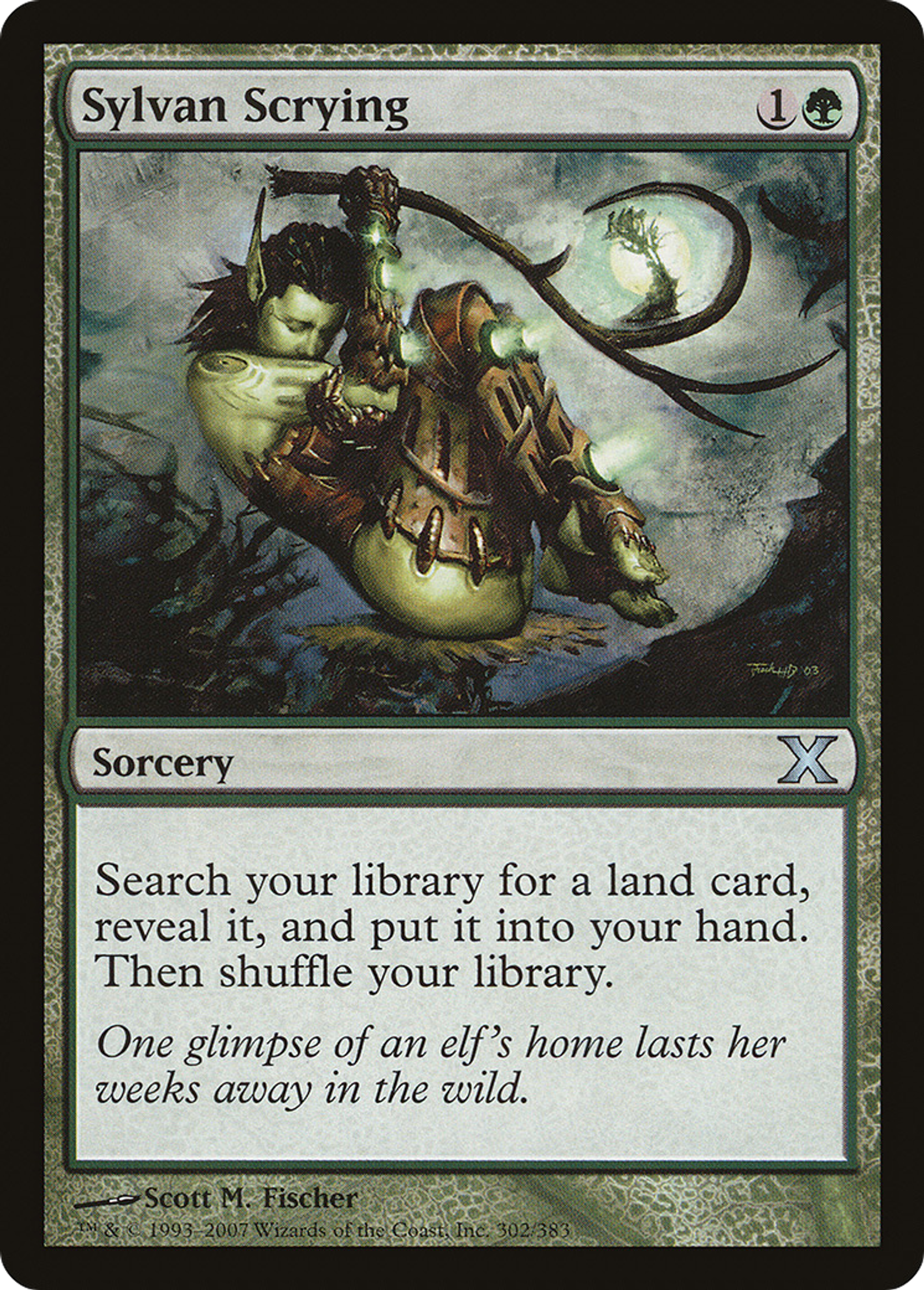 Sylvan Scrying — Tenth Edition — Magic: The Gathering