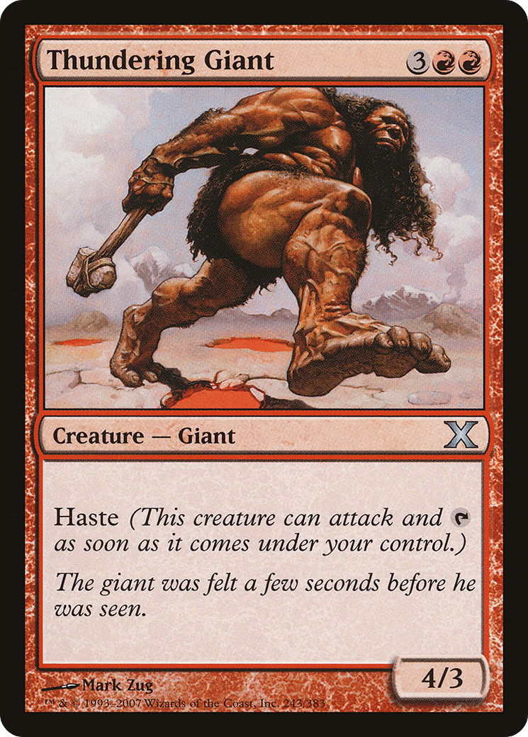 Thundering Giant — Tenth Edition — Magic: The Gathering