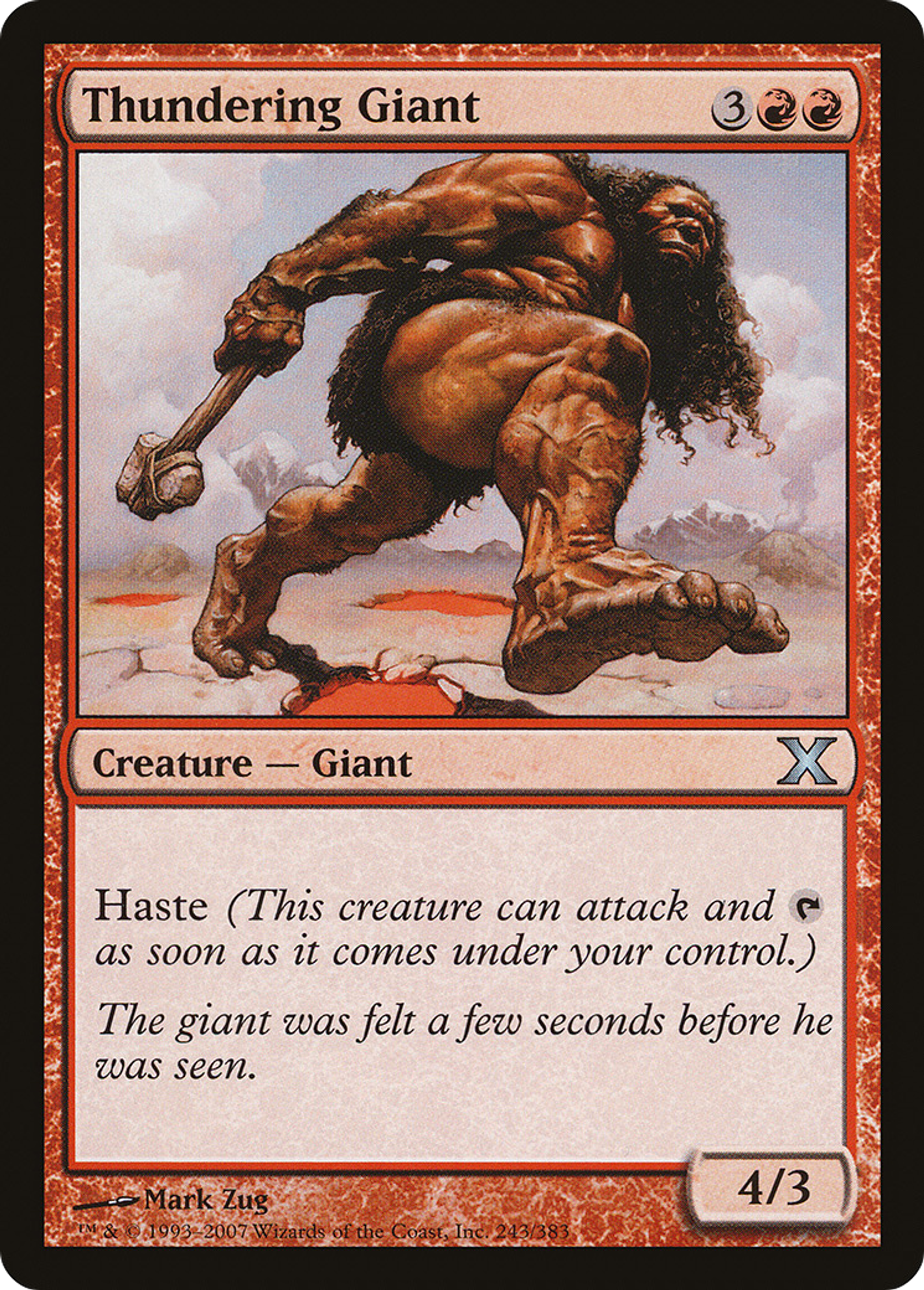Thundering Giant — Tenth Edition — Magic: The Gathering