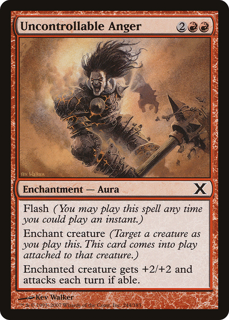 Uncontrollable Anger — Tenth Edition — Magic: The Gathering