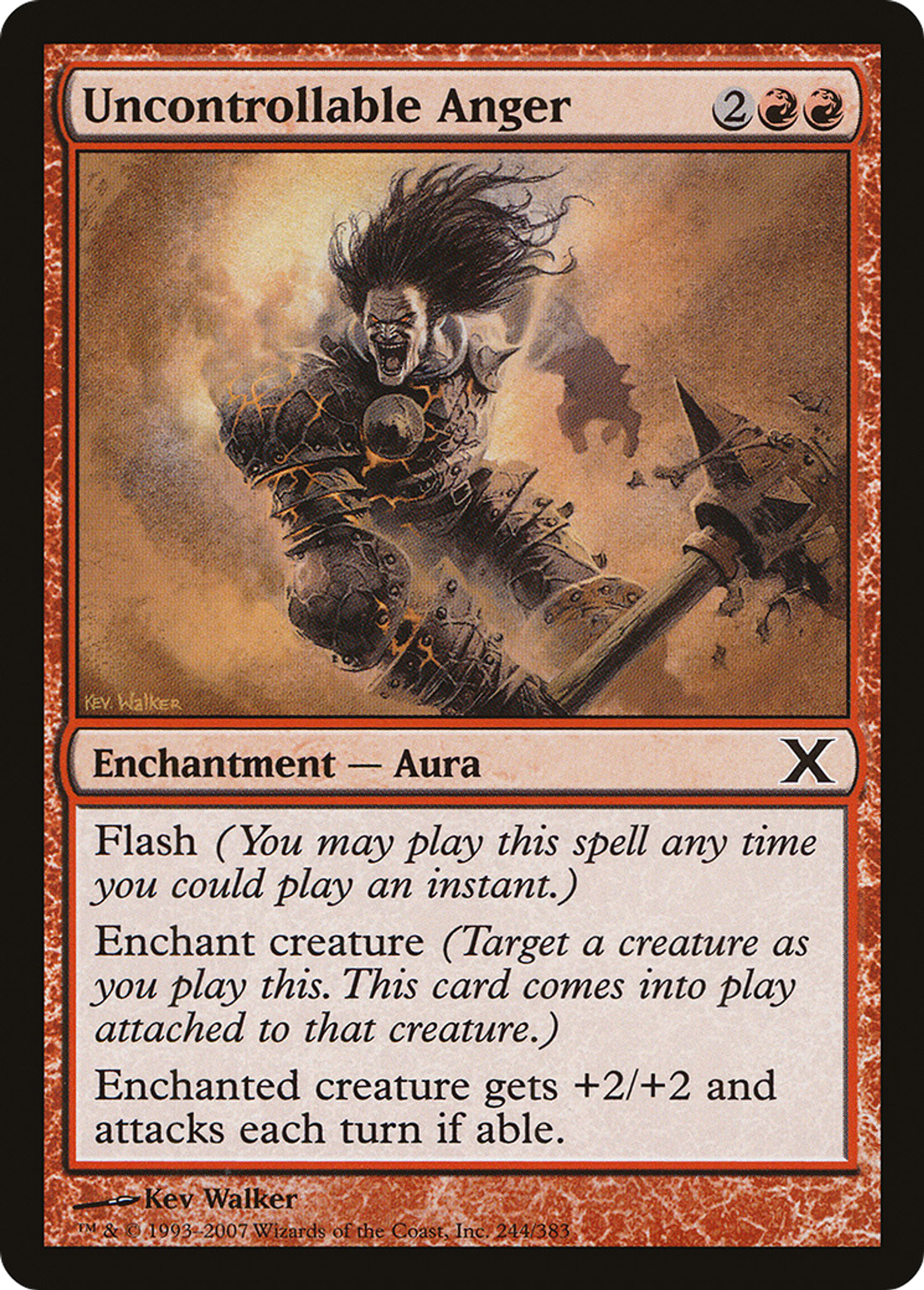Uncontrollable Anger — Tenth Edition — Magic: The Gathering