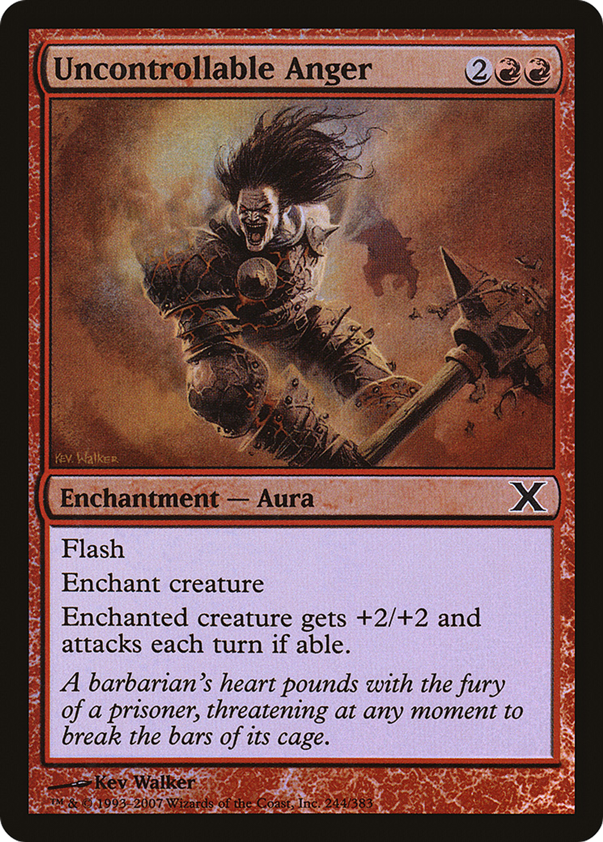 Uncontrollable Anger — Tenth Edition — Magic: The Gathering