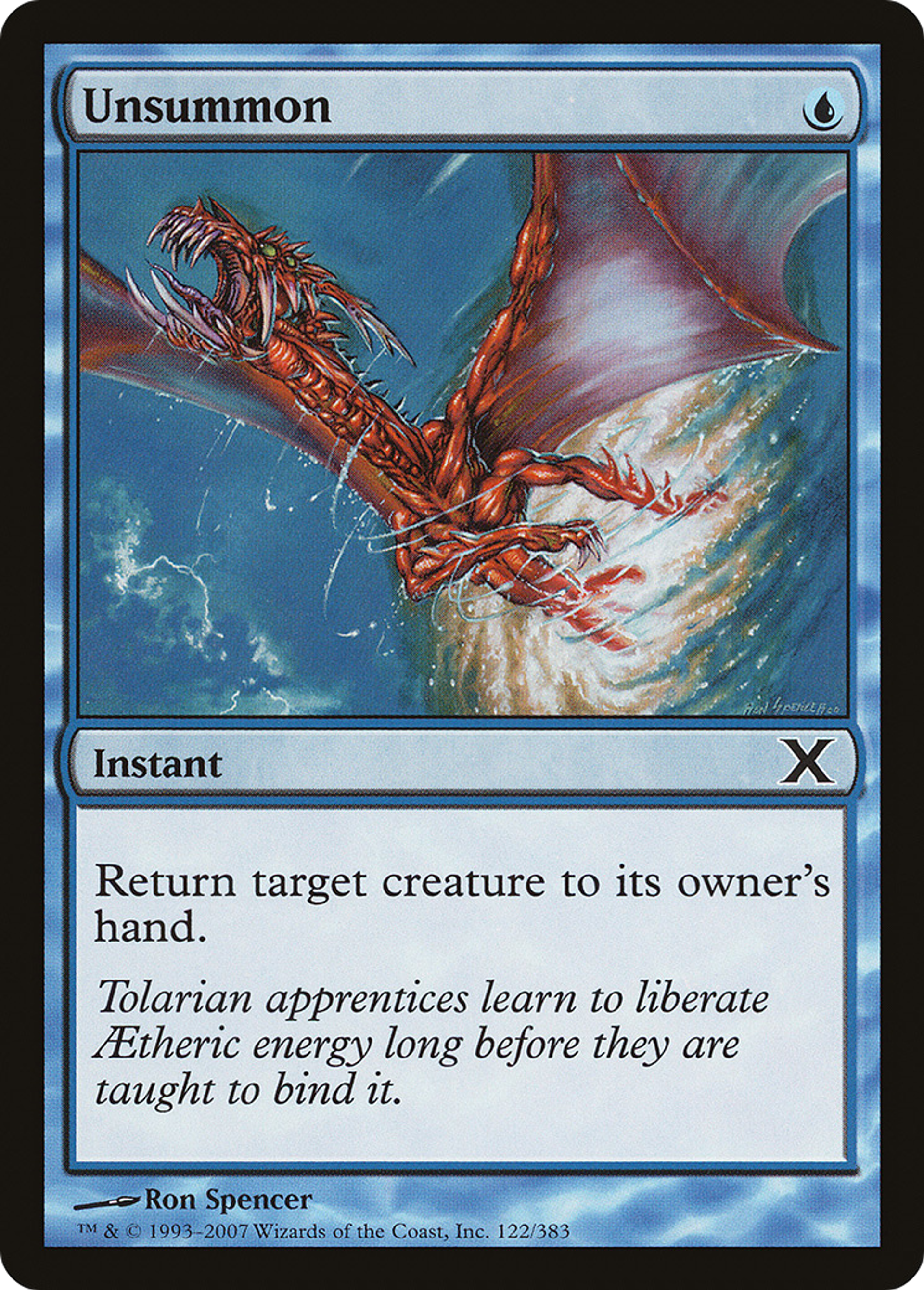 Unsummon — Tenth Edition — Magic: The Gathering