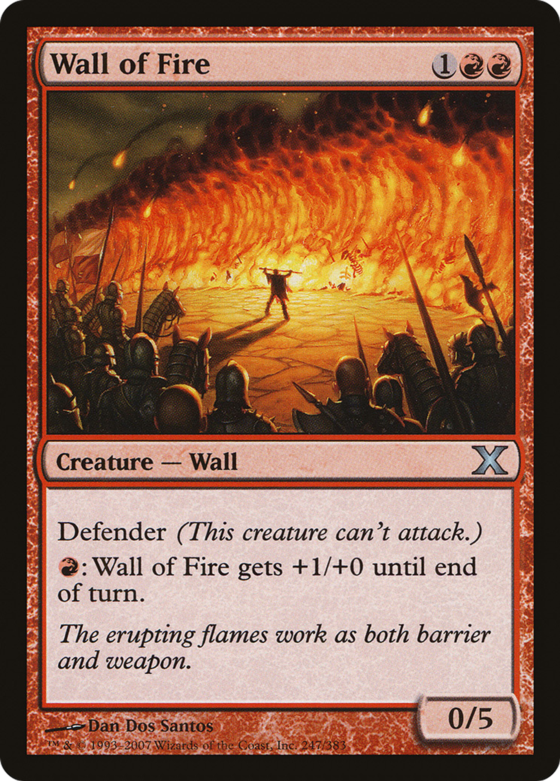 Wall of Fire — Tenth Edition — Magic: The Gathering