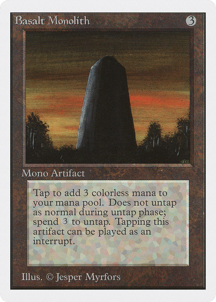 Basalt Monolith — Unlimited Edition — Magic: The Gathering