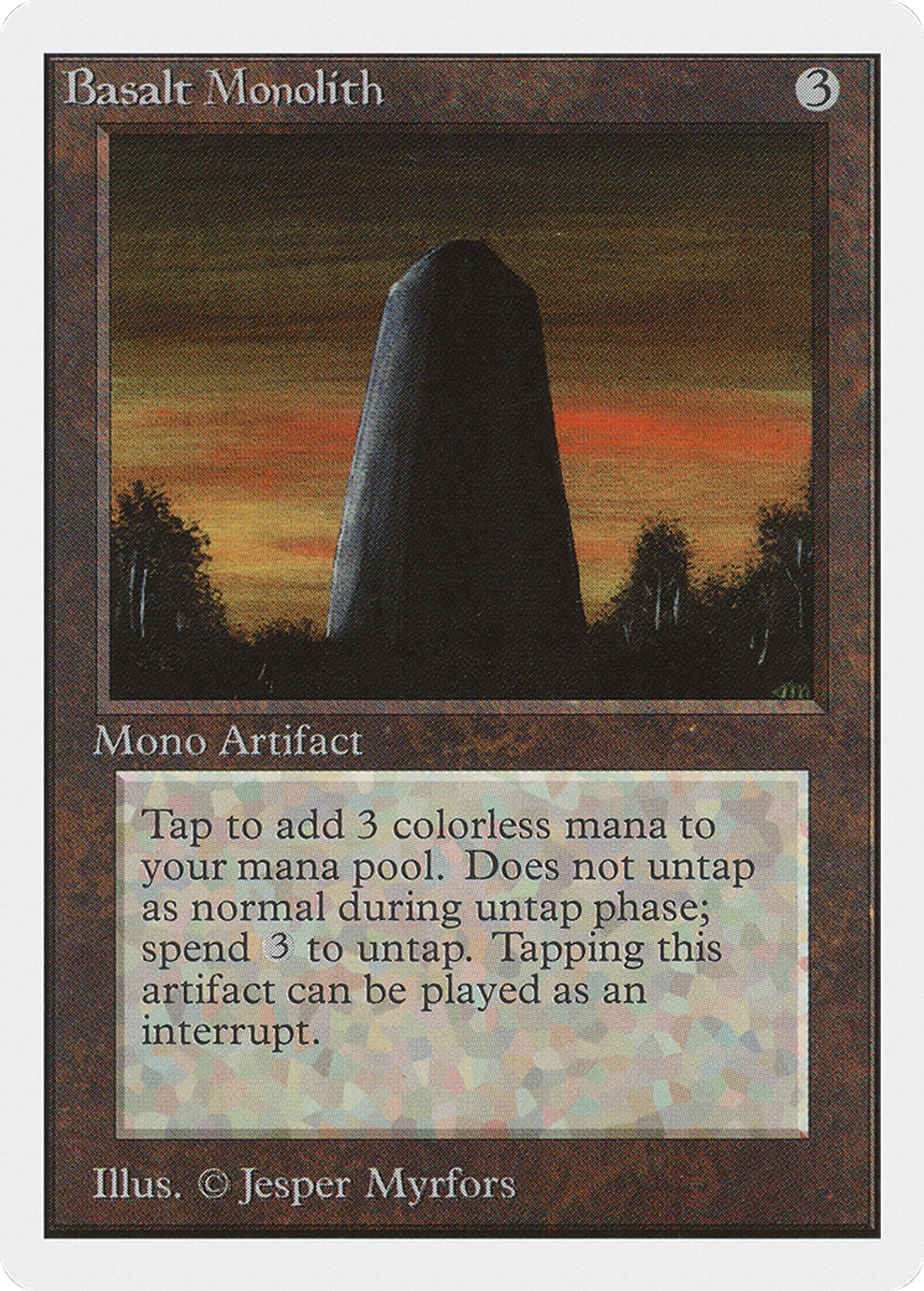 Basalt Monolith — Unlimited Edition — Magic: The Gathering