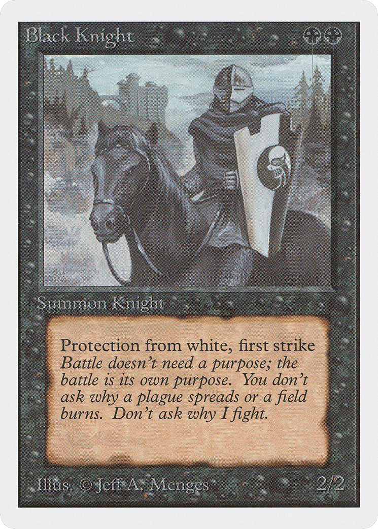 Black Knight — Unlimited Edition — Magic: The Gathering