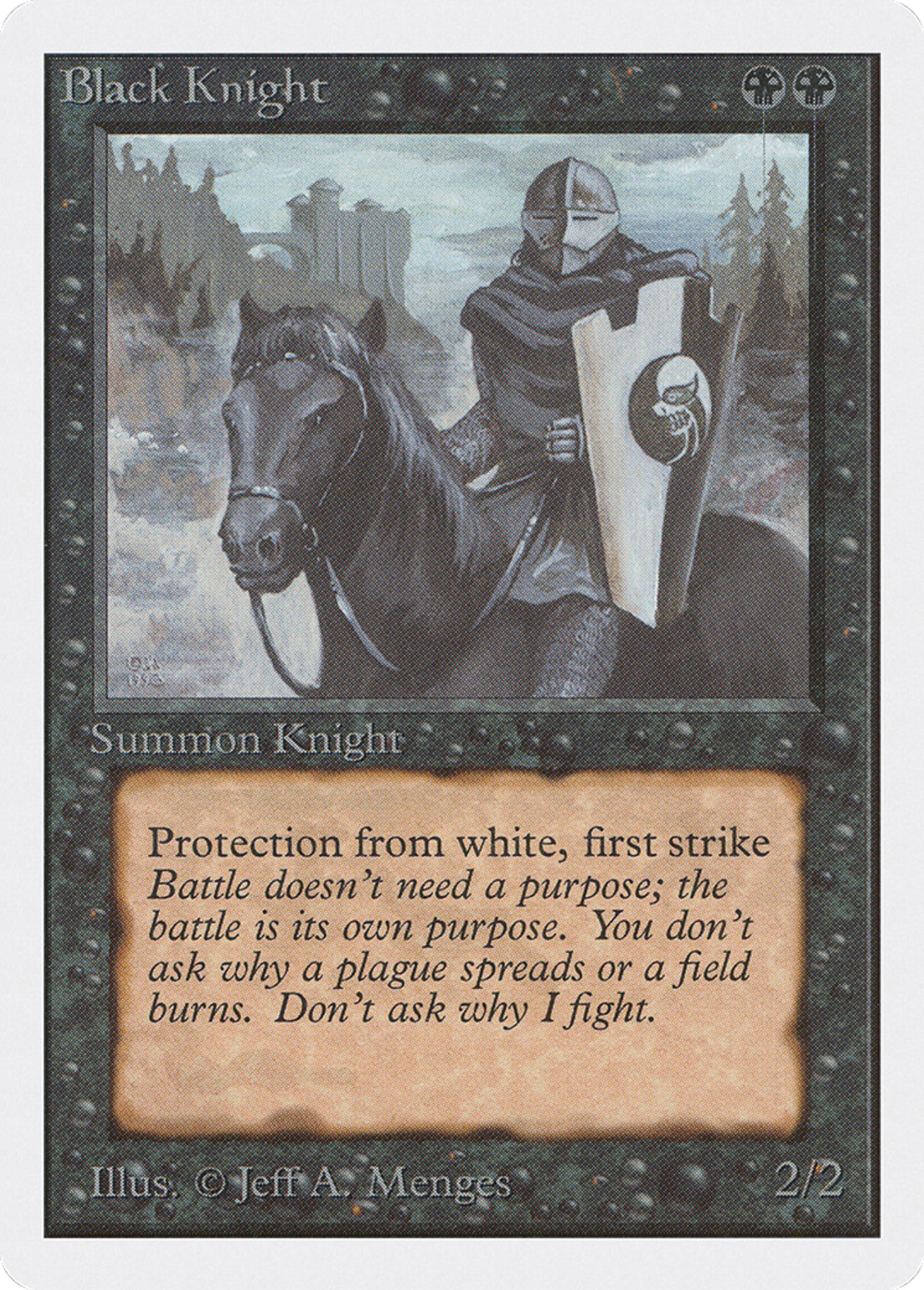 Black Knight — Unlimited Edition — Magic: The Gathering