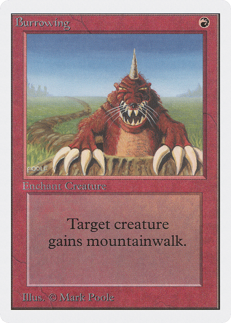 Burrowing — Unlimited Edition — Magic: The Gathering