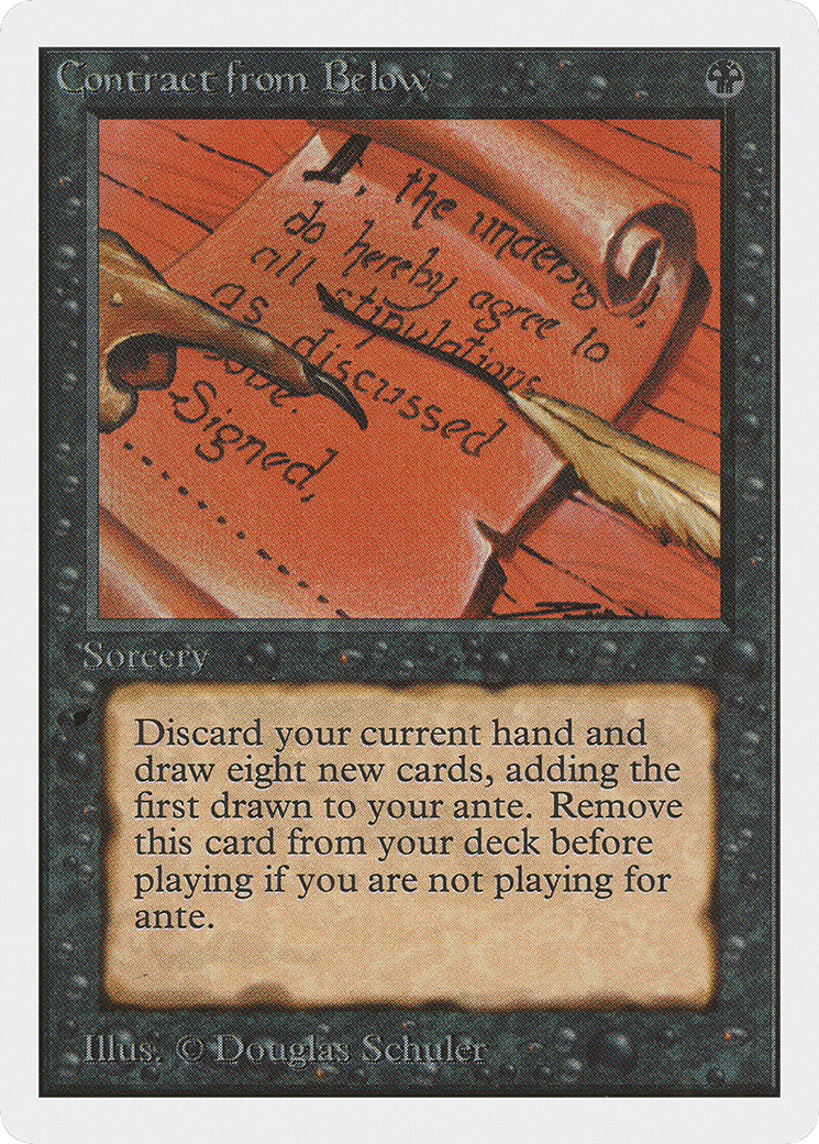 Contract from Below — Unlimited Edition — Magic: The Gathering