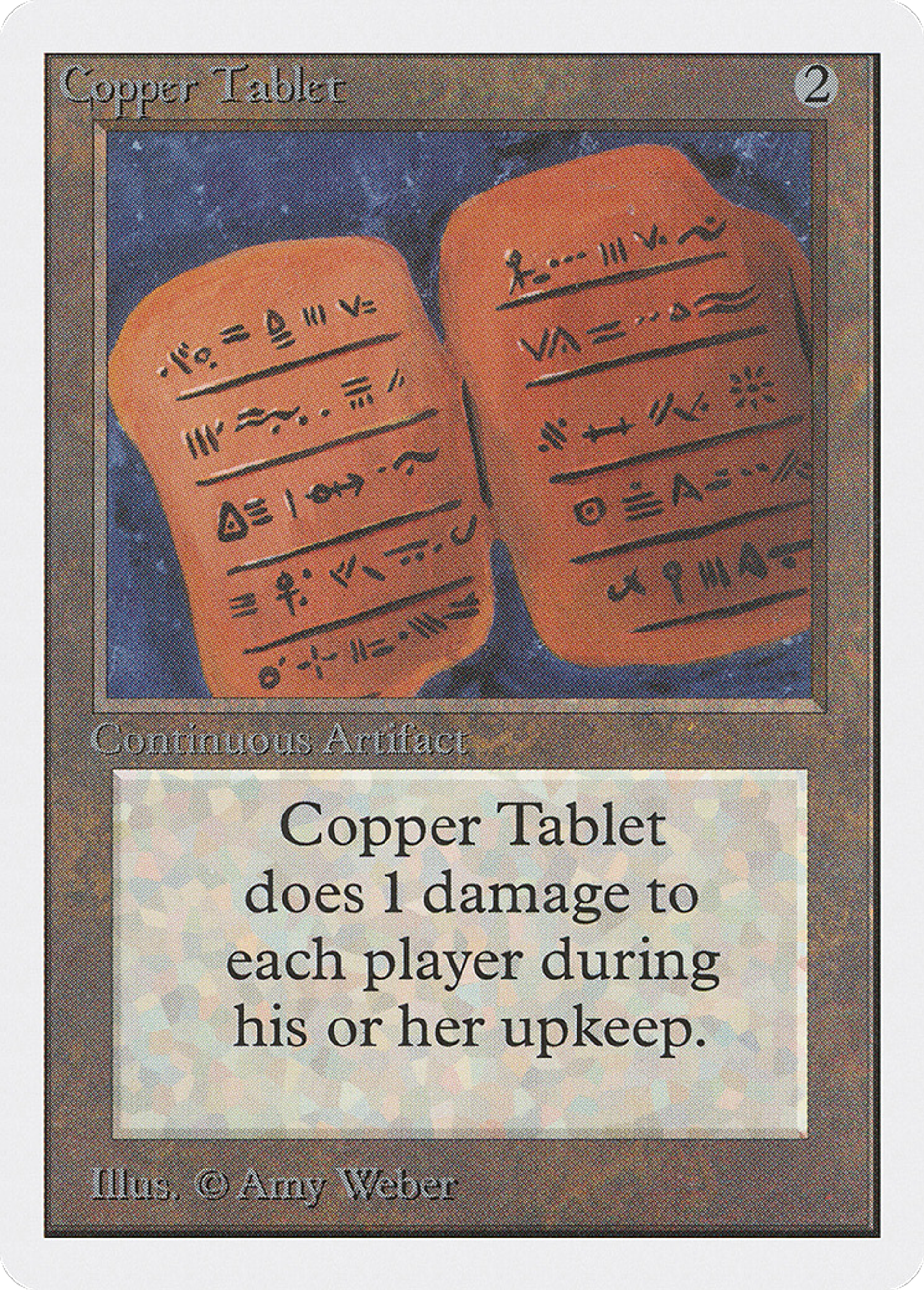 Copper Tablet — Unlimited Edition — Magic: The Gathering