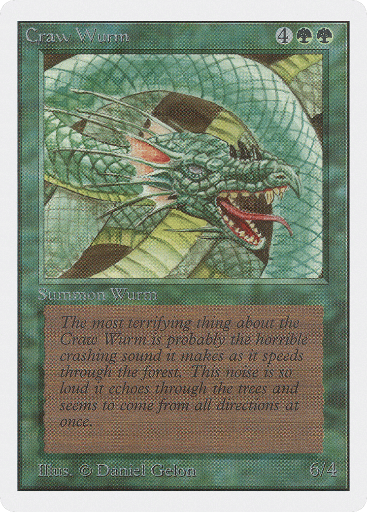Craw Wurm — Unlimited Edition — Magic: The Gathering