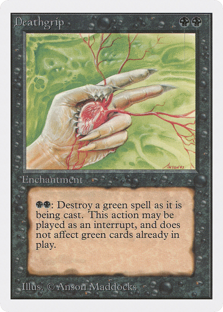 Deathgrip — Unlimited Edition — Magic: The Gathering