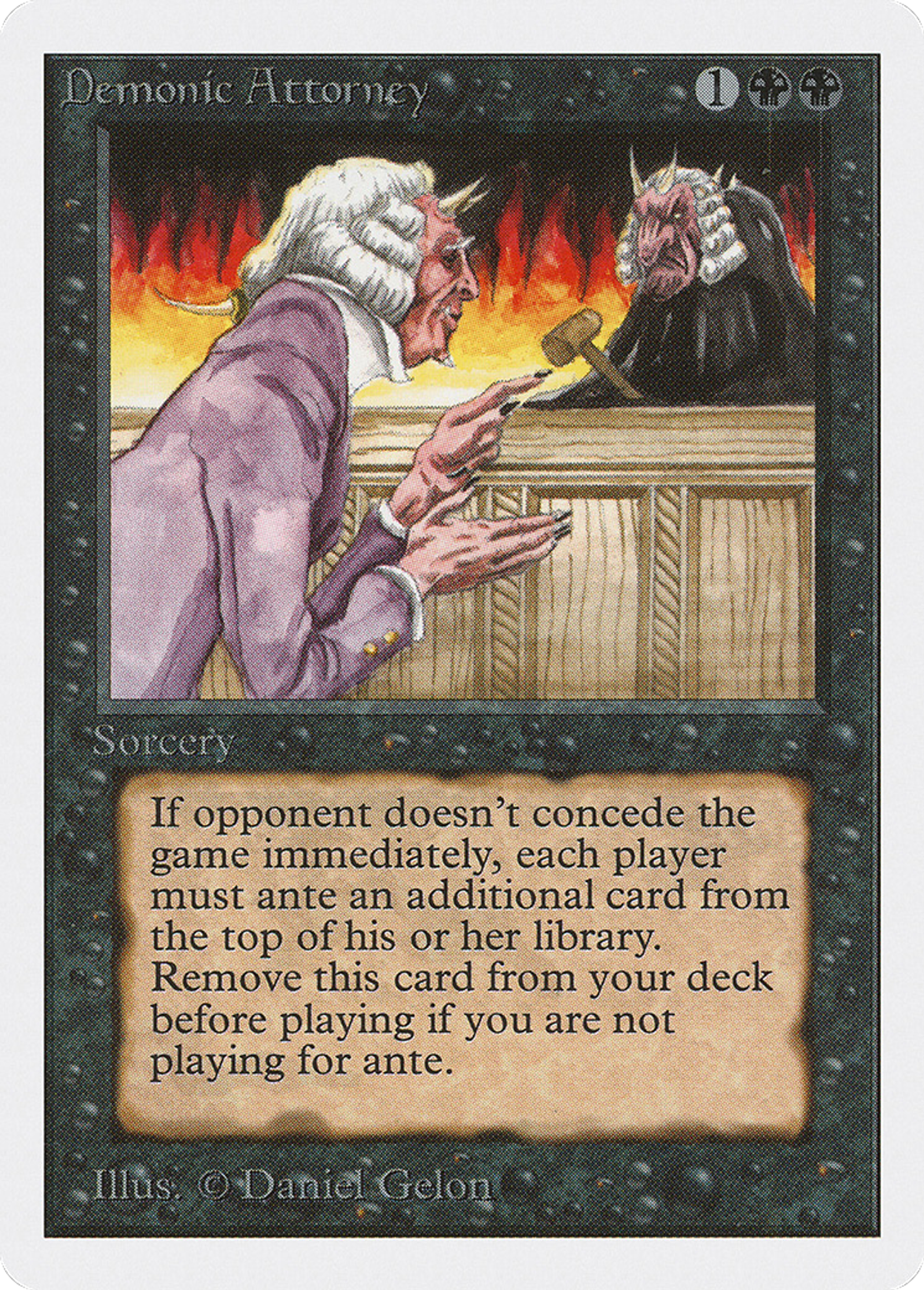 Demonic Attorney — Unlimited Edition — Magic: The Gathering