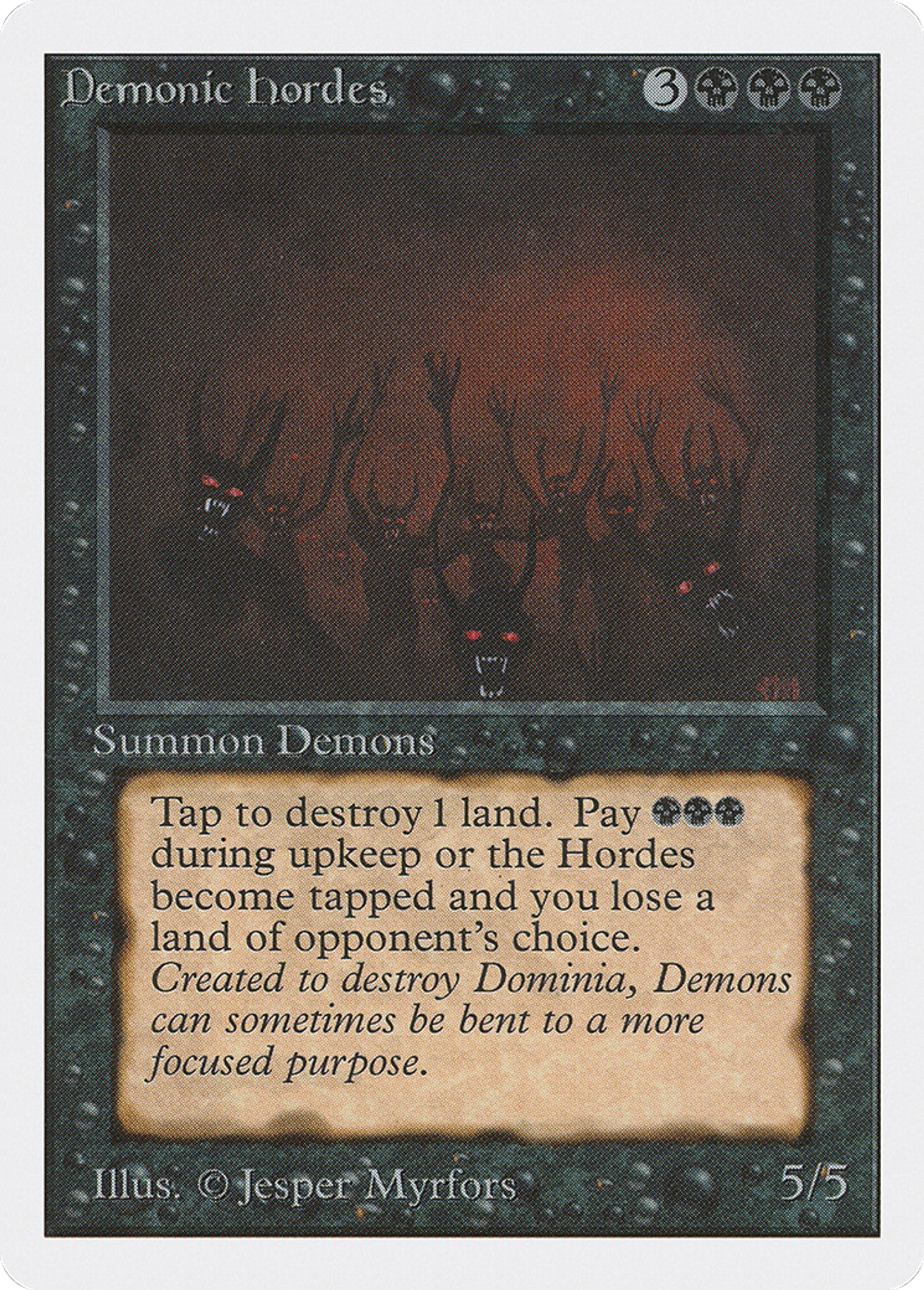 Demonic Hordes — Unlimited Edition — Magic: The Gathering