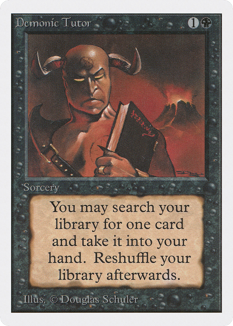 Demonic Tutor — Unlimited Edition — Magic: The Gathering