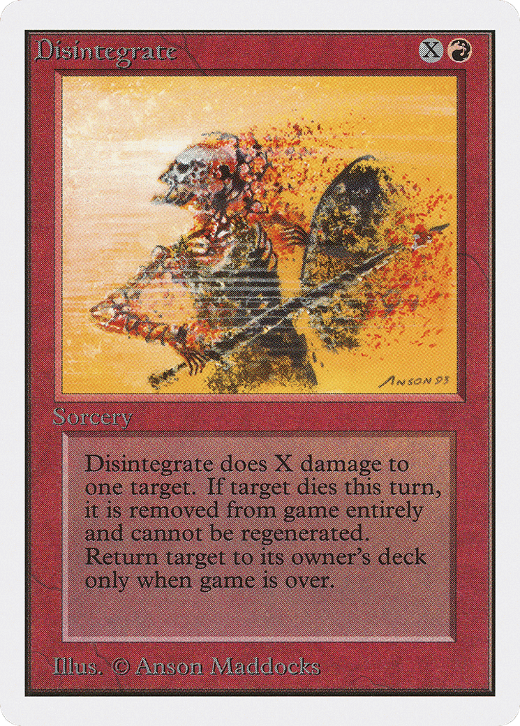 Disintegrate — Unlimited Edition — Magic: The Gathering