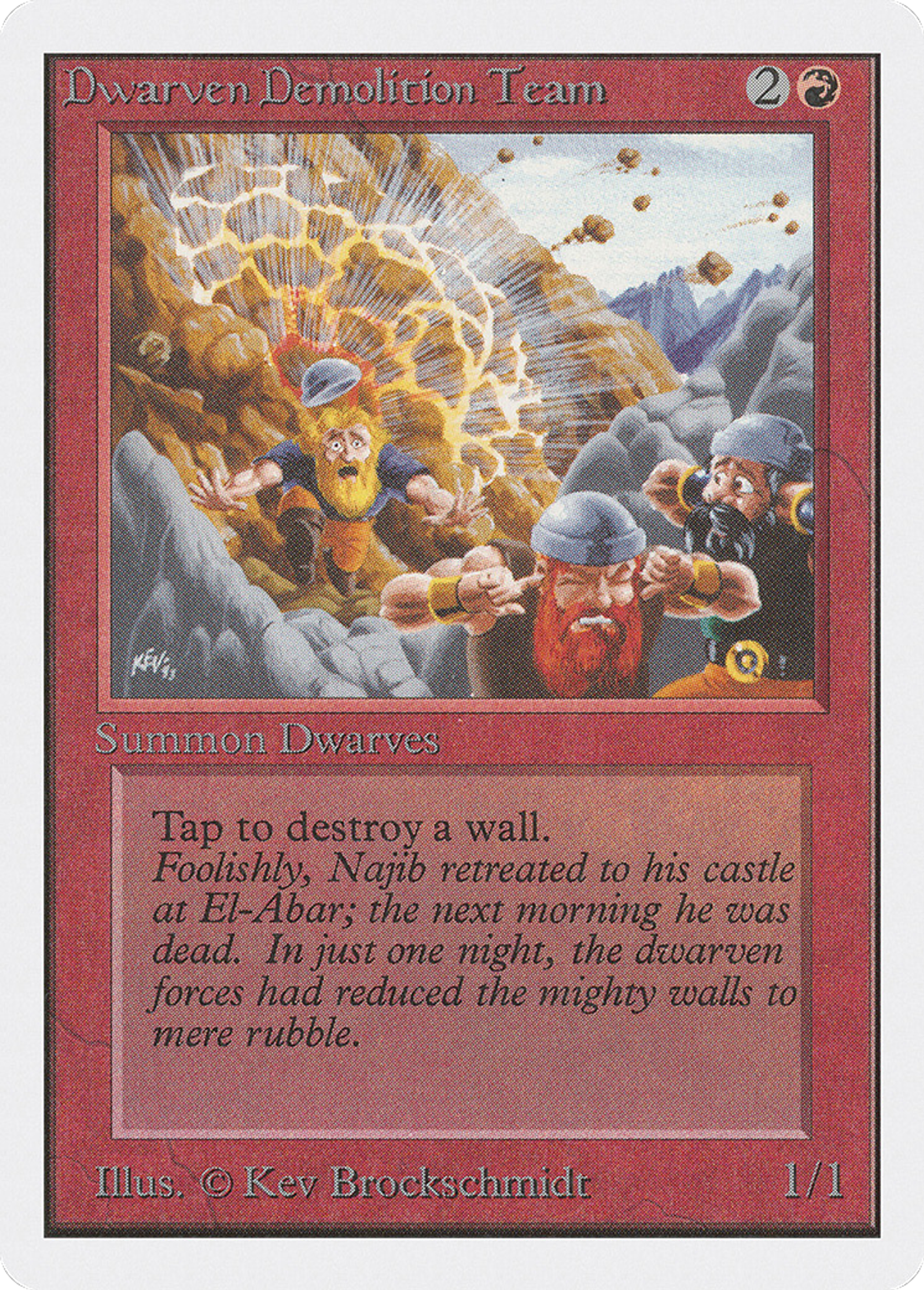 Dwarven Demolition Team — Unlimited Edition — Magic: The Gathering