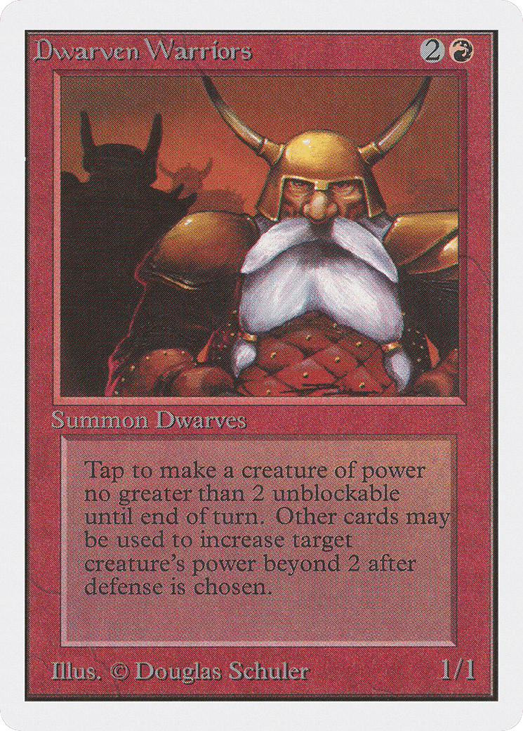 Dwarven Warriors — Unlimited Edition — Magic: The Gathering