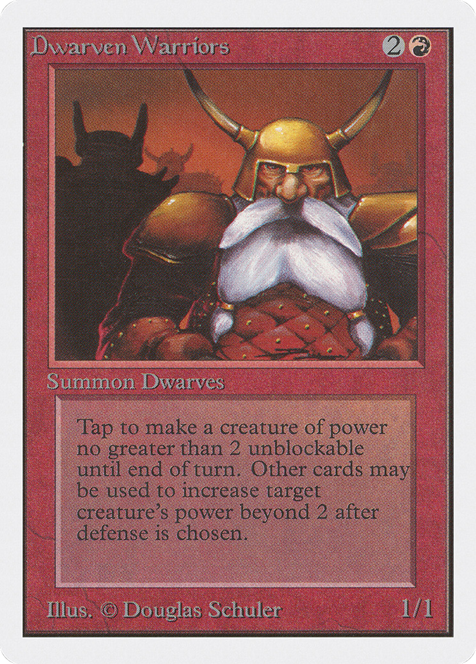 Dwarven Warriors — Unlimited Edition — Magic: The Gathering