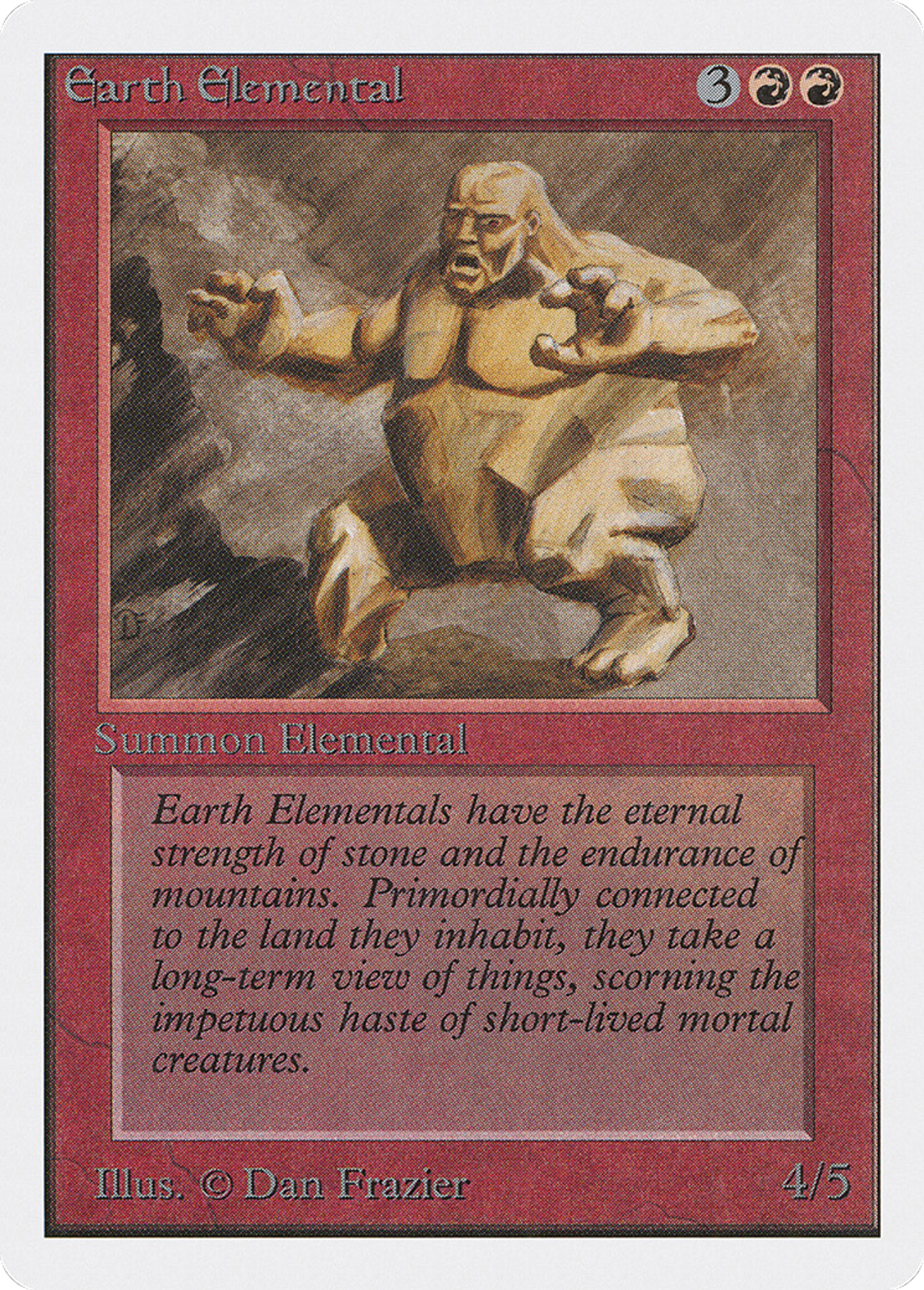 Earth Elemental — Unlimited Edition — Magic: The Gathering