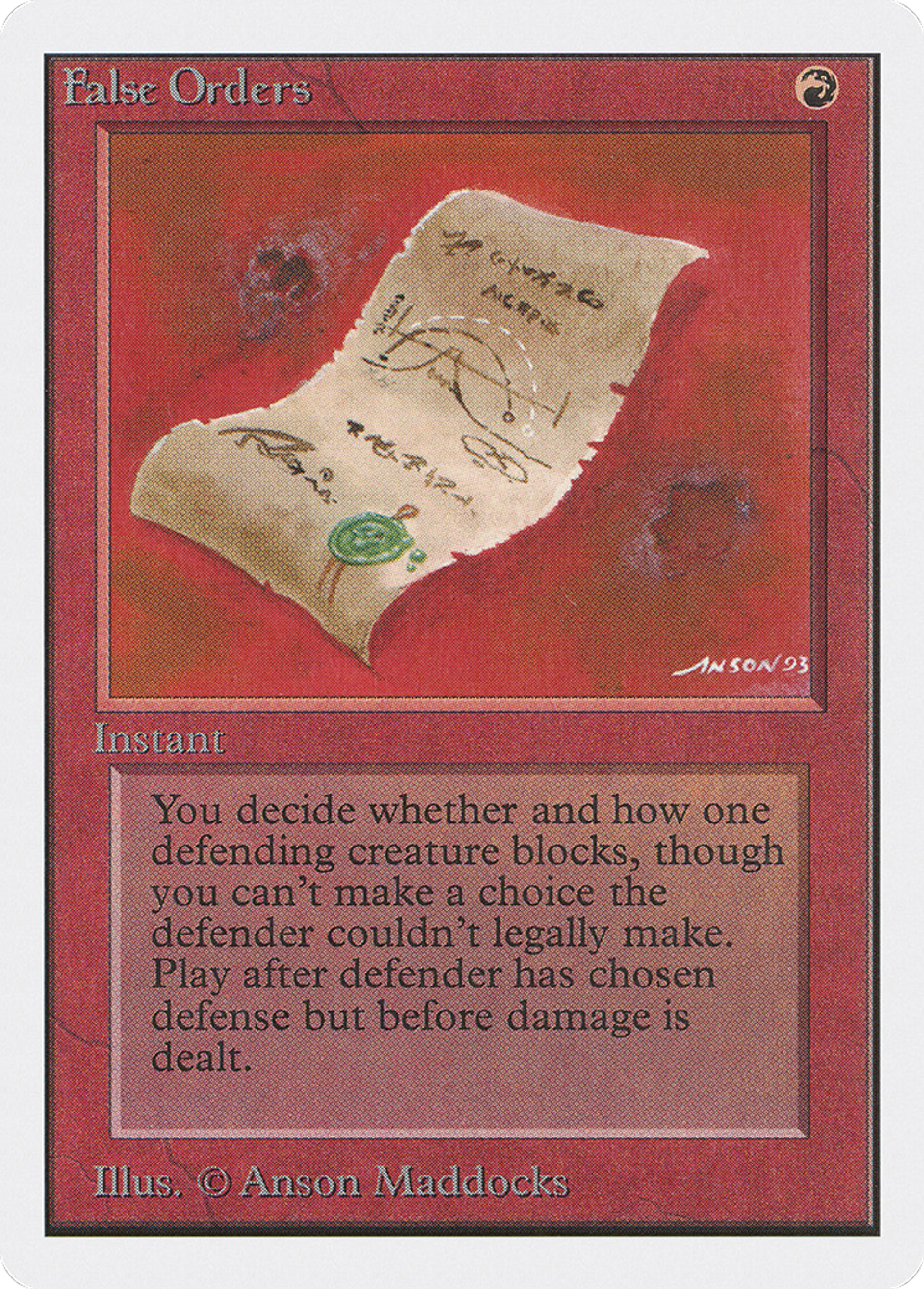 False Orders — Unlimited Edition — Magic: The Gathering