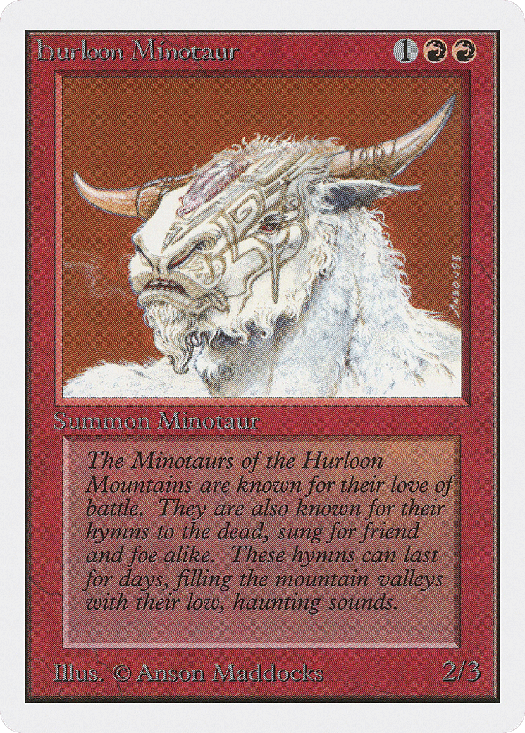 Hurloon Minotaur — Unlimited Edition — Magic: The Gathering