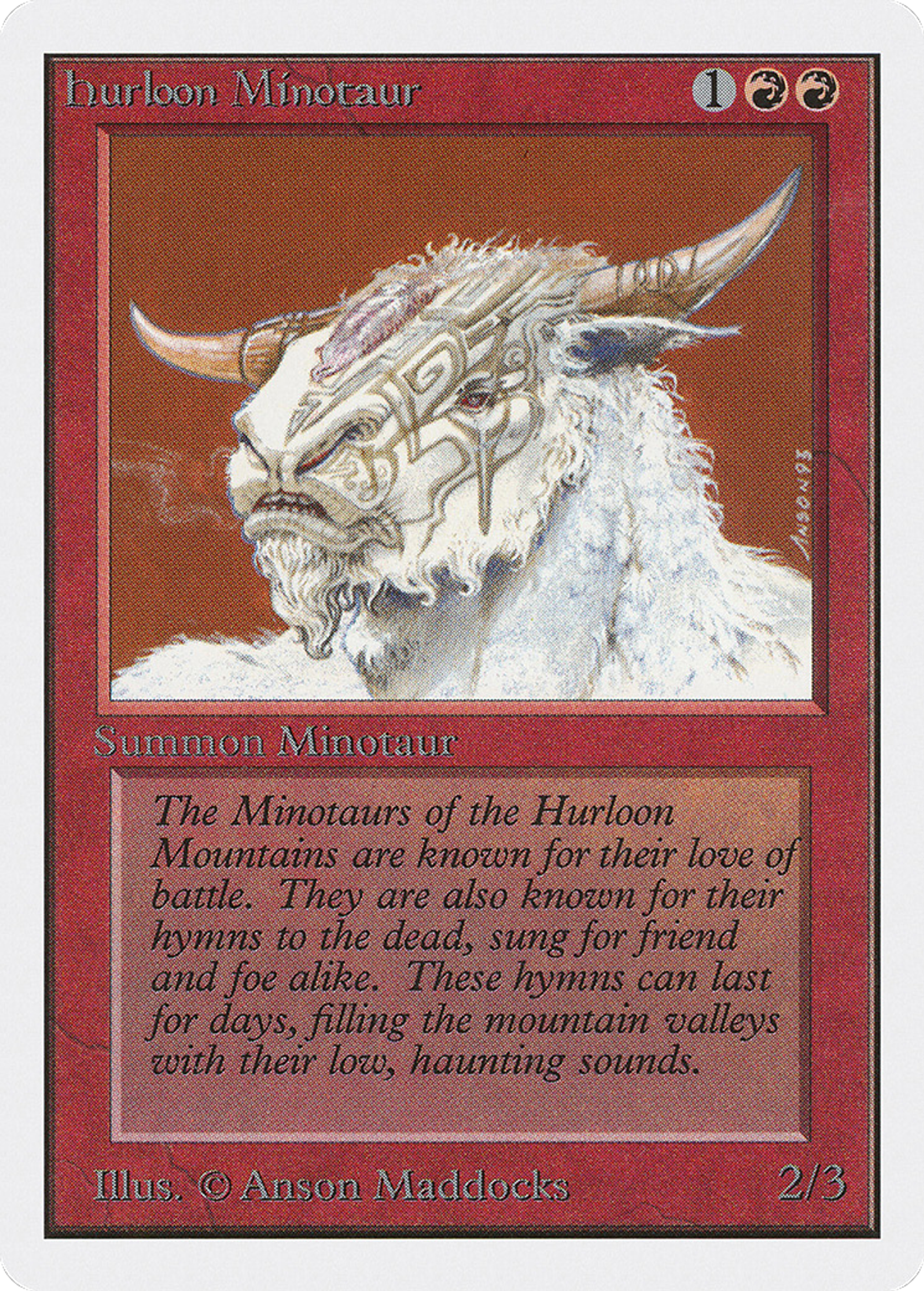 Hurloon Minotaur — Unlimited Edition — Magic: The Gathering