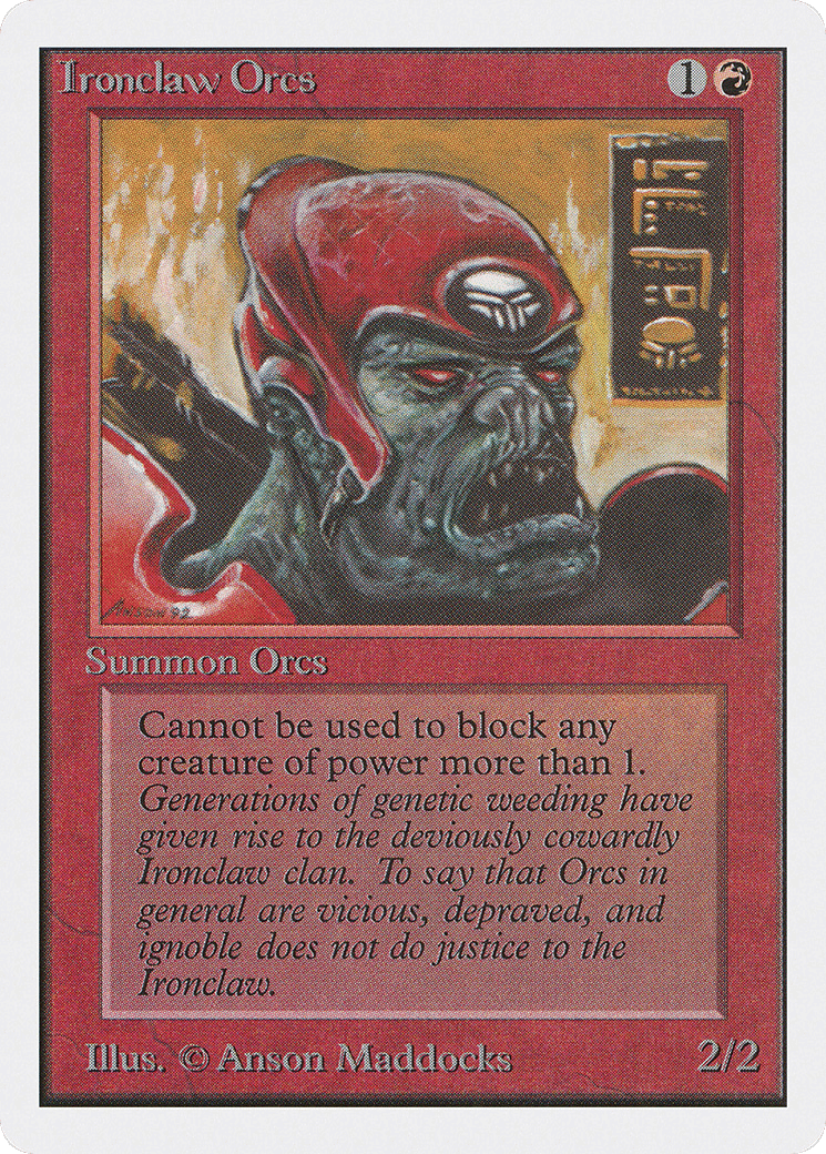 Ironclaw Orcs — Unlimited Edition — Magic: The Gathering