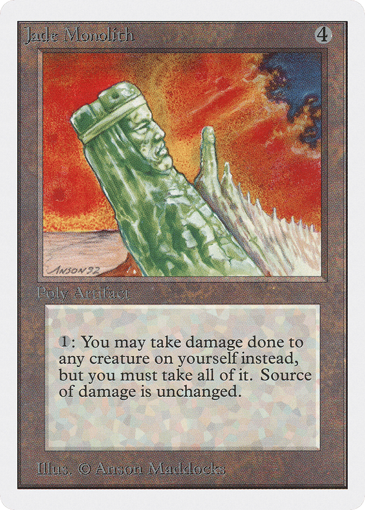Jade Monolith — Unlimited Edition — Magic: The Gathering
