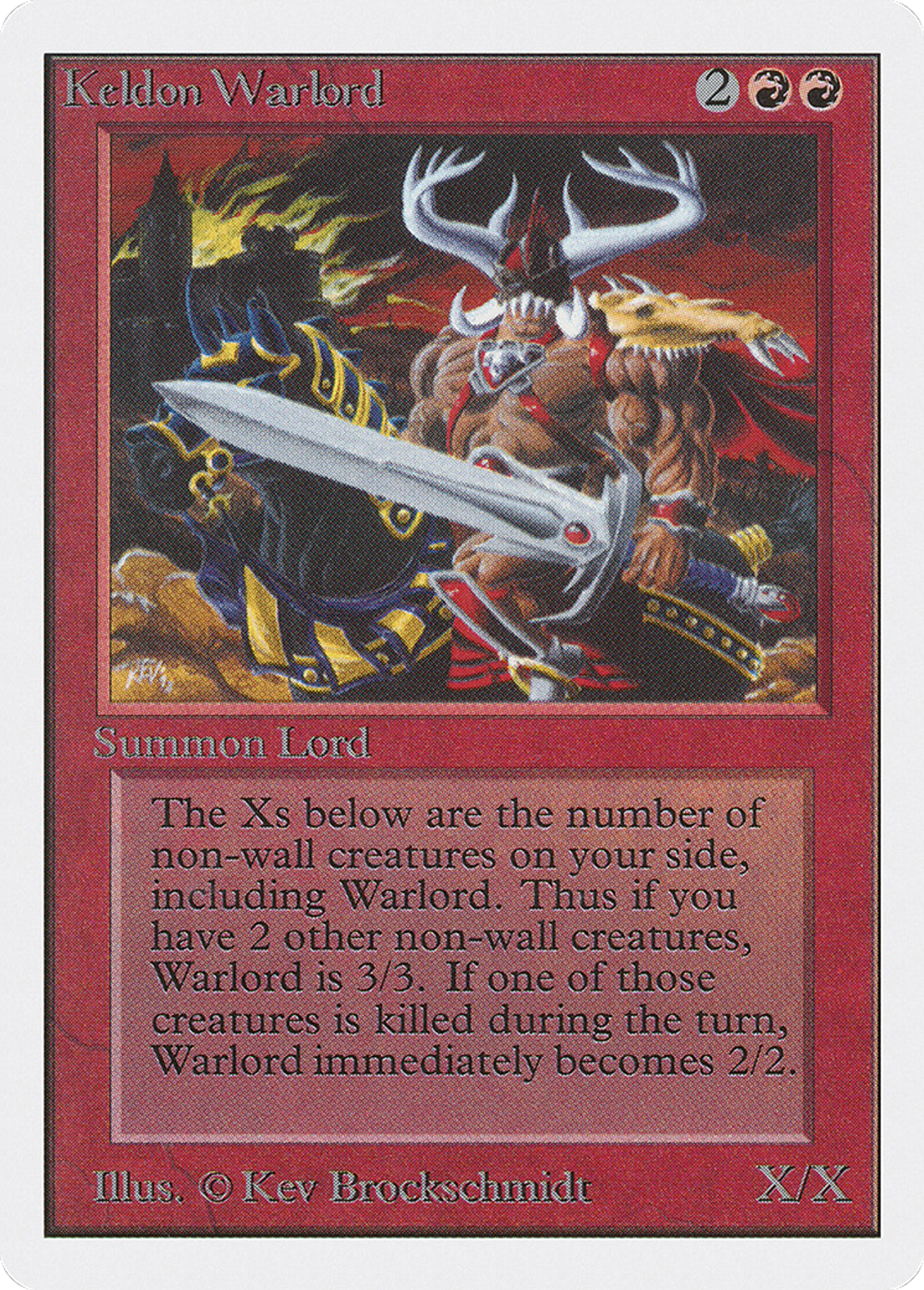 Keldon Warlord — Unlimited Edition — Magic: The Gathering