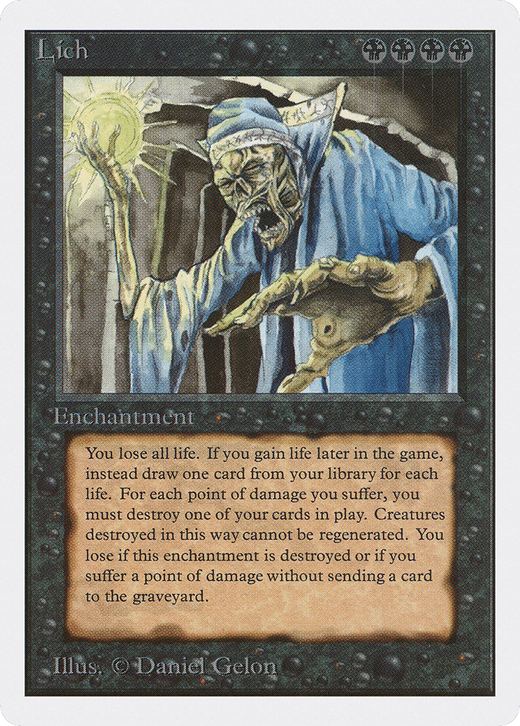Lich — Unlimited Edition — Magic: The Gathering