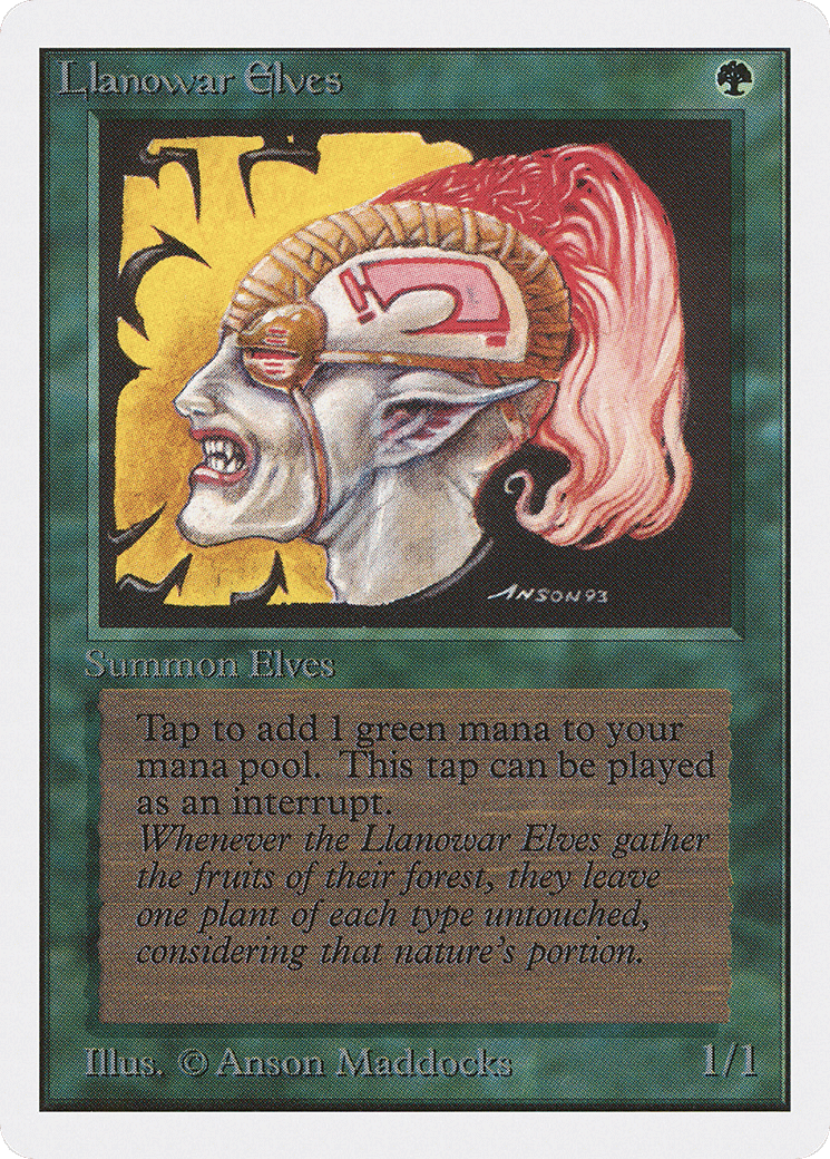 Llanowar Elves — Unlimited Edition — Magic: The Gathering