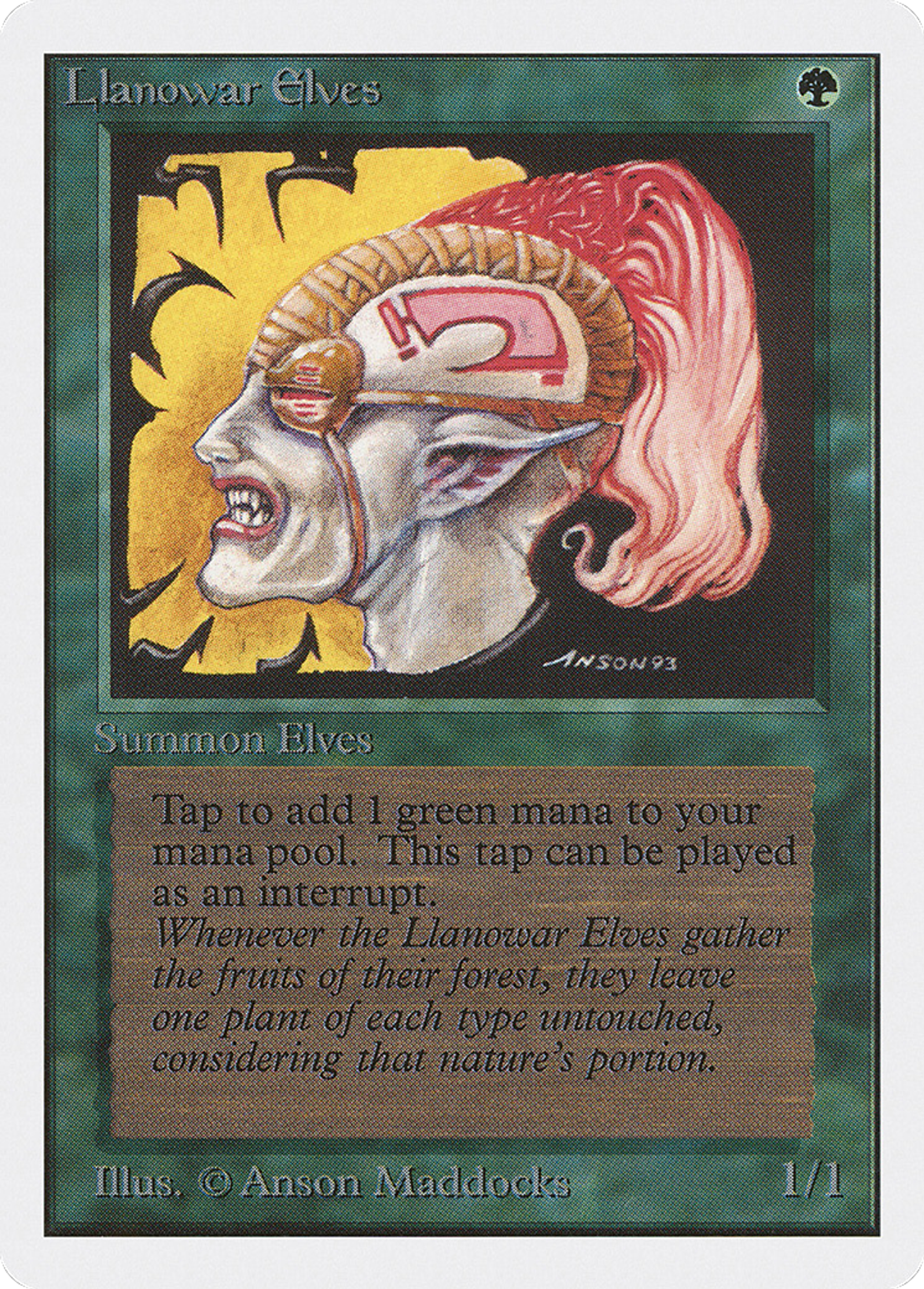 Llanowar Elves — Unlimited Edition — Magic: The Gathering