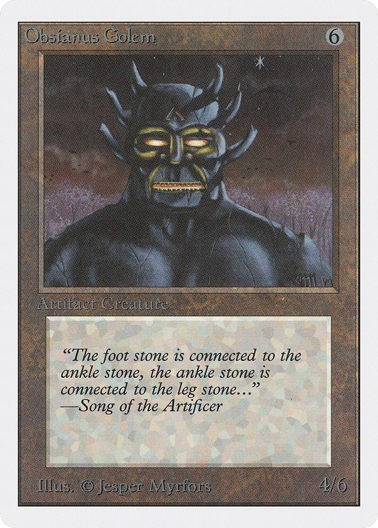 Obsianus Golem — Unlimited Edition — Magic: The Gathering