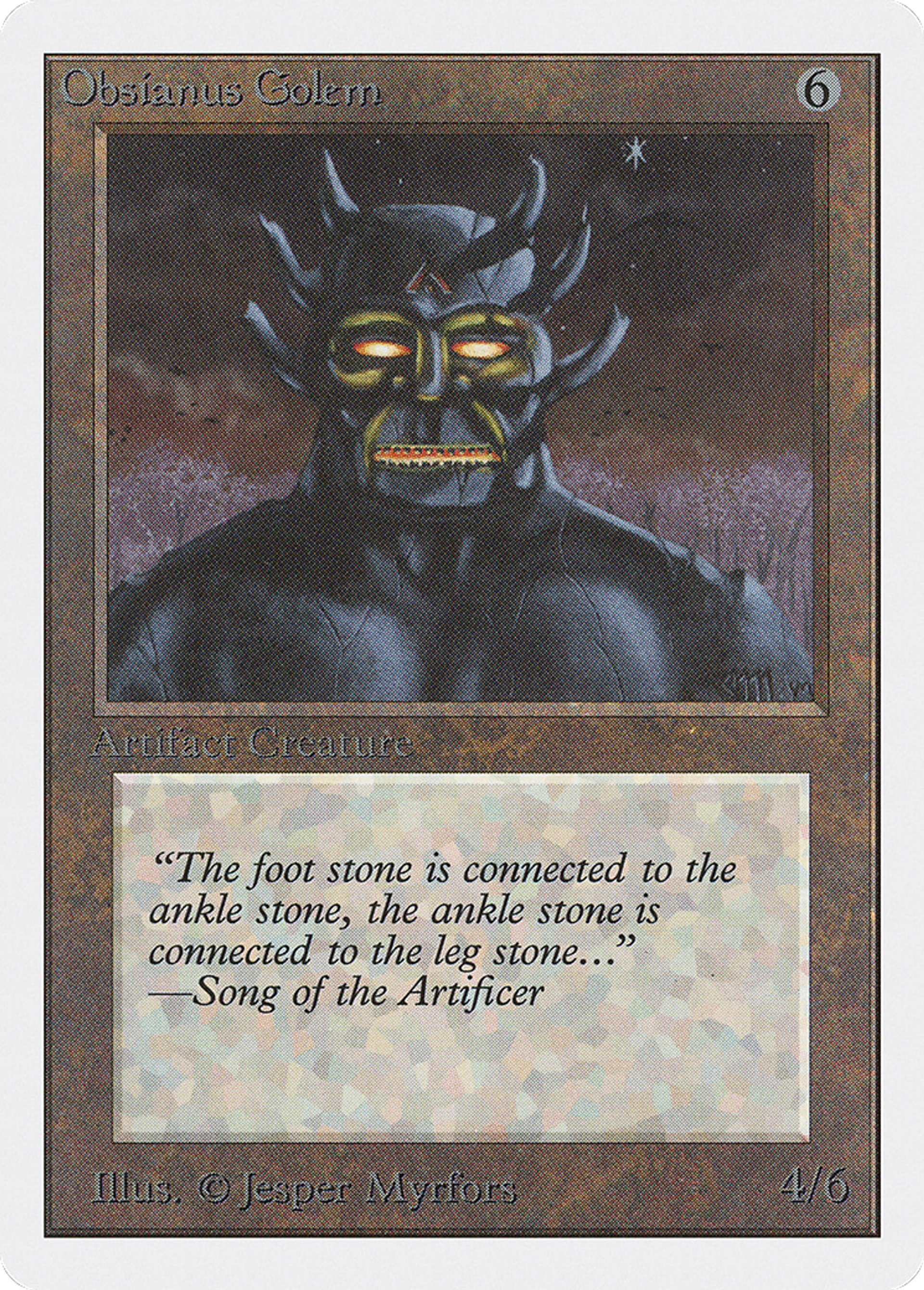 Obsianus Golem — Unlimited Edition — Magic: The Gathering