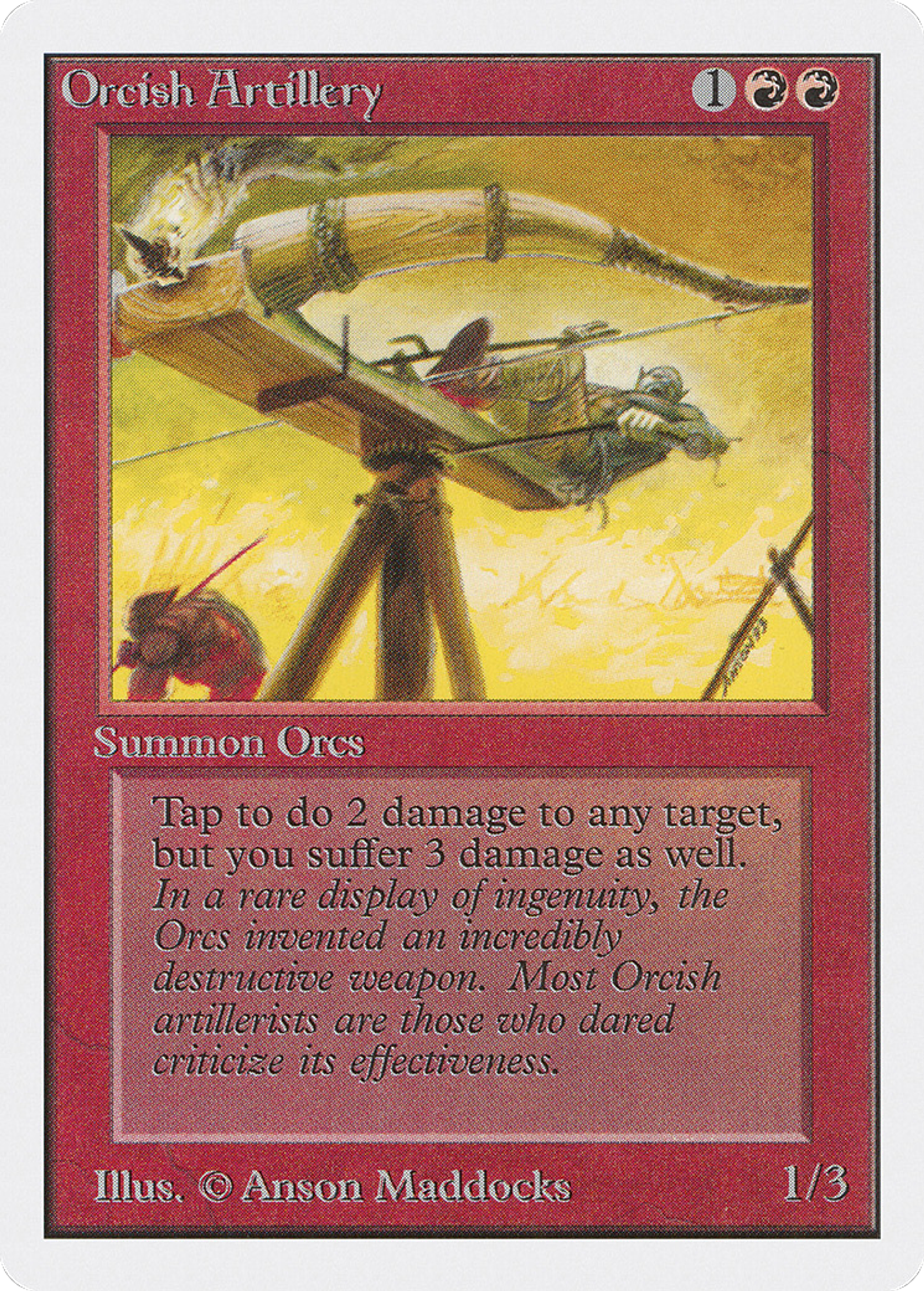Orcish Artillery — Unlimited Edition — Magic: The Gathering