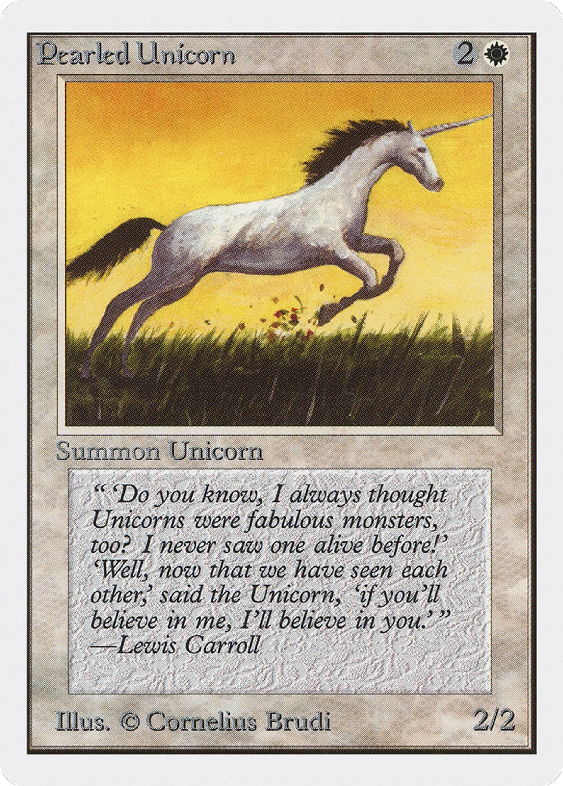 Pearled Unicorn — Unlimited Edition — Magic: The Gathering