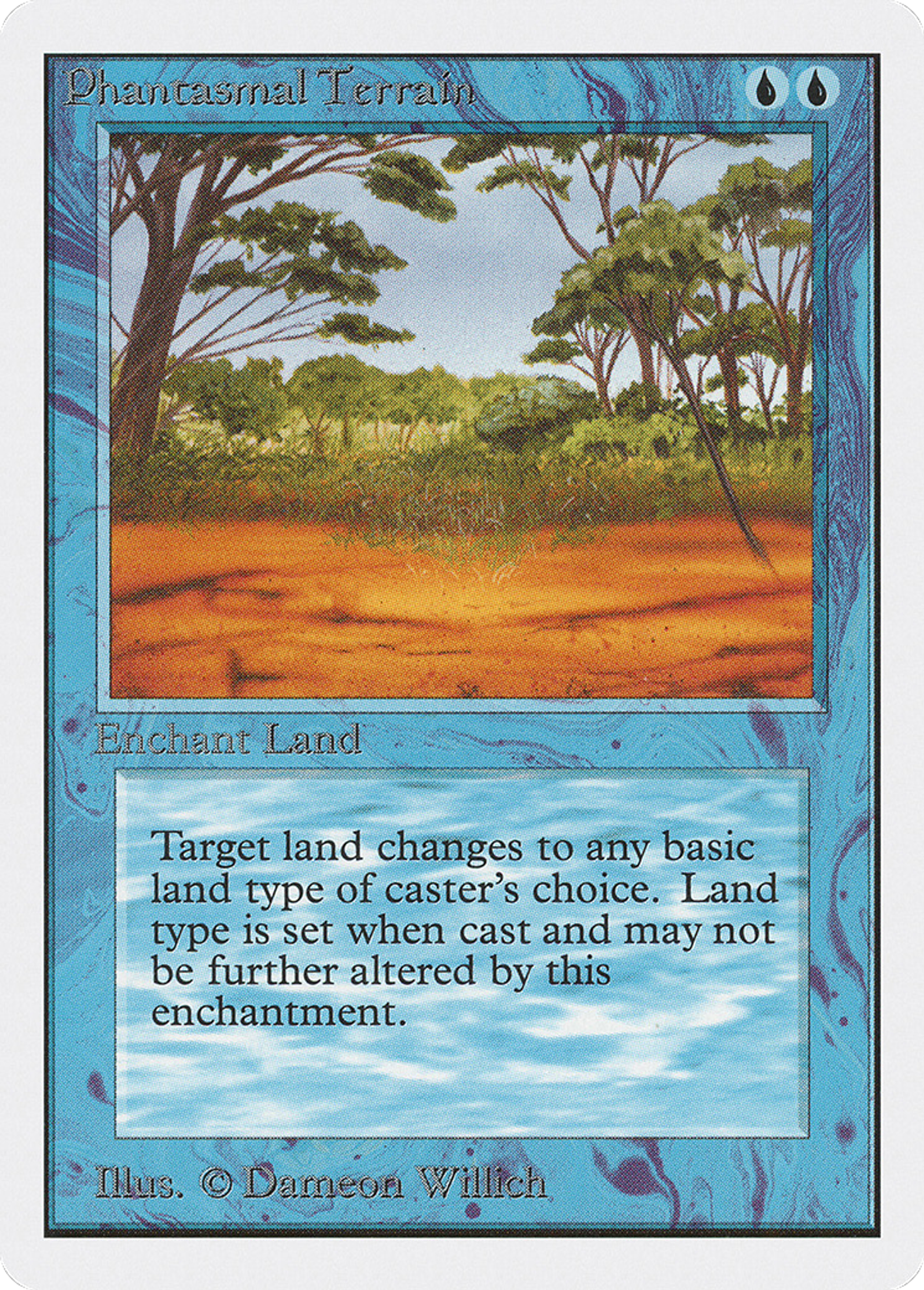Phantasmal Terrain — Unlimited Edition — Magic: The Gathering