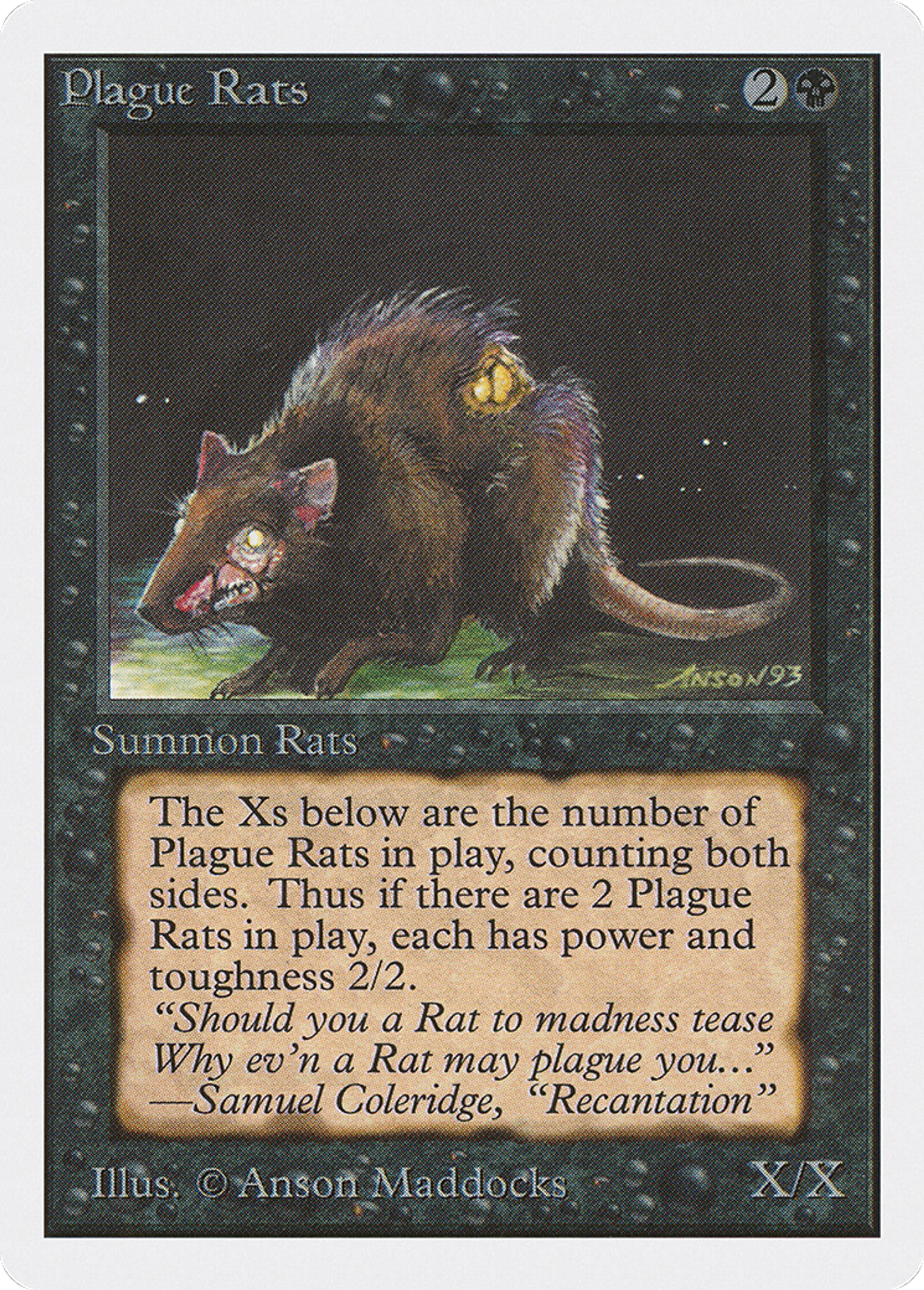 Plague Rats — Unlimited Edition — Magic: The Gathering