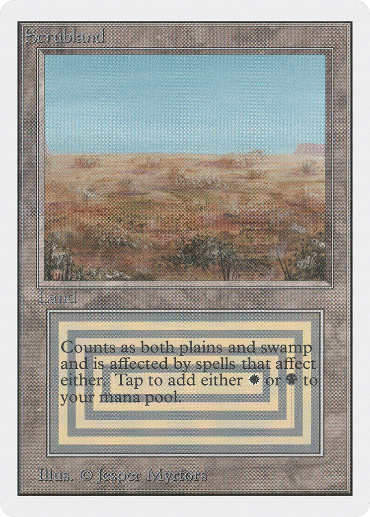 Scrubland — Unlimited Edition — Magic: The Gathering