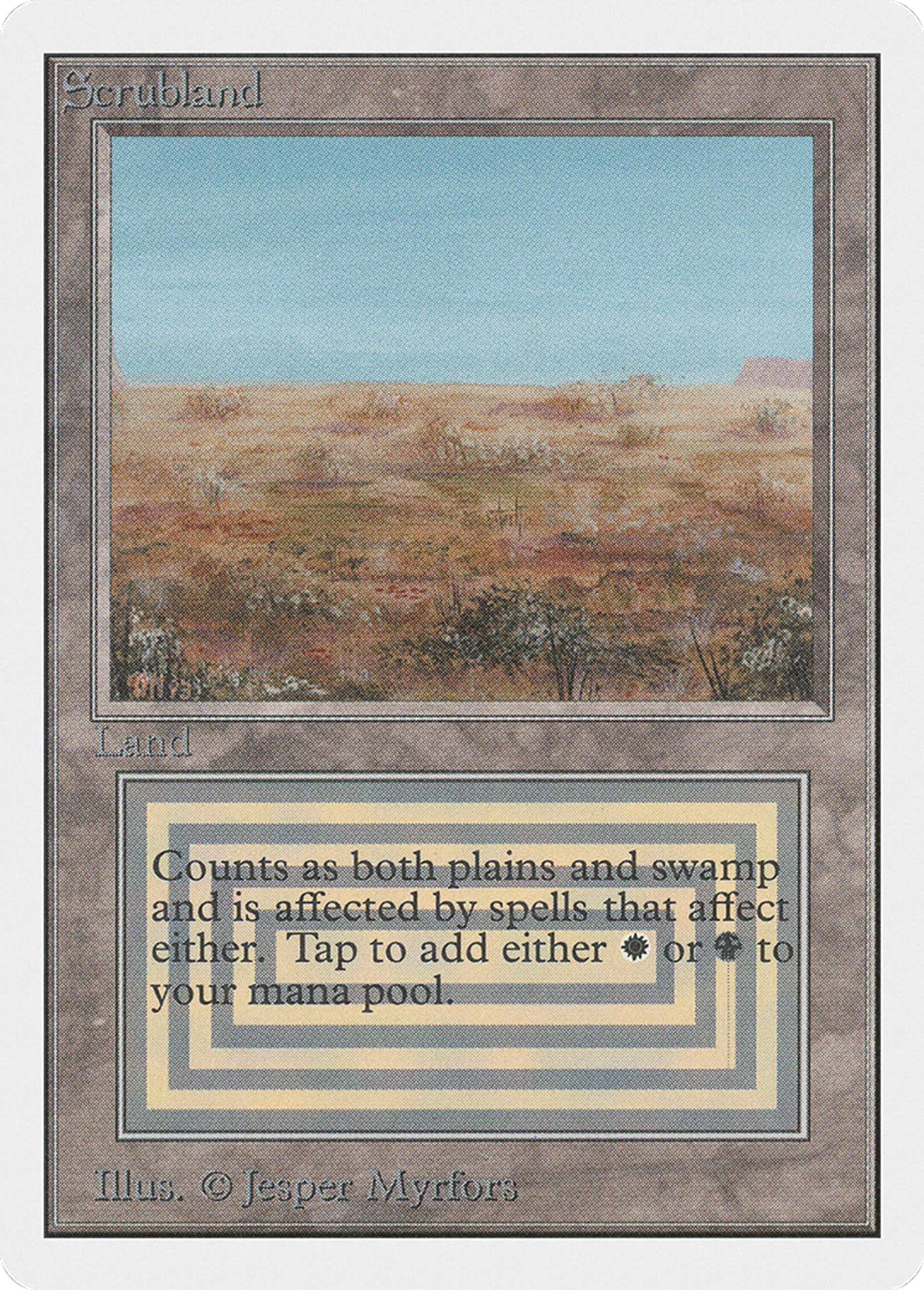 Scrubland — Unlimited Edition — Magic: The Gathering