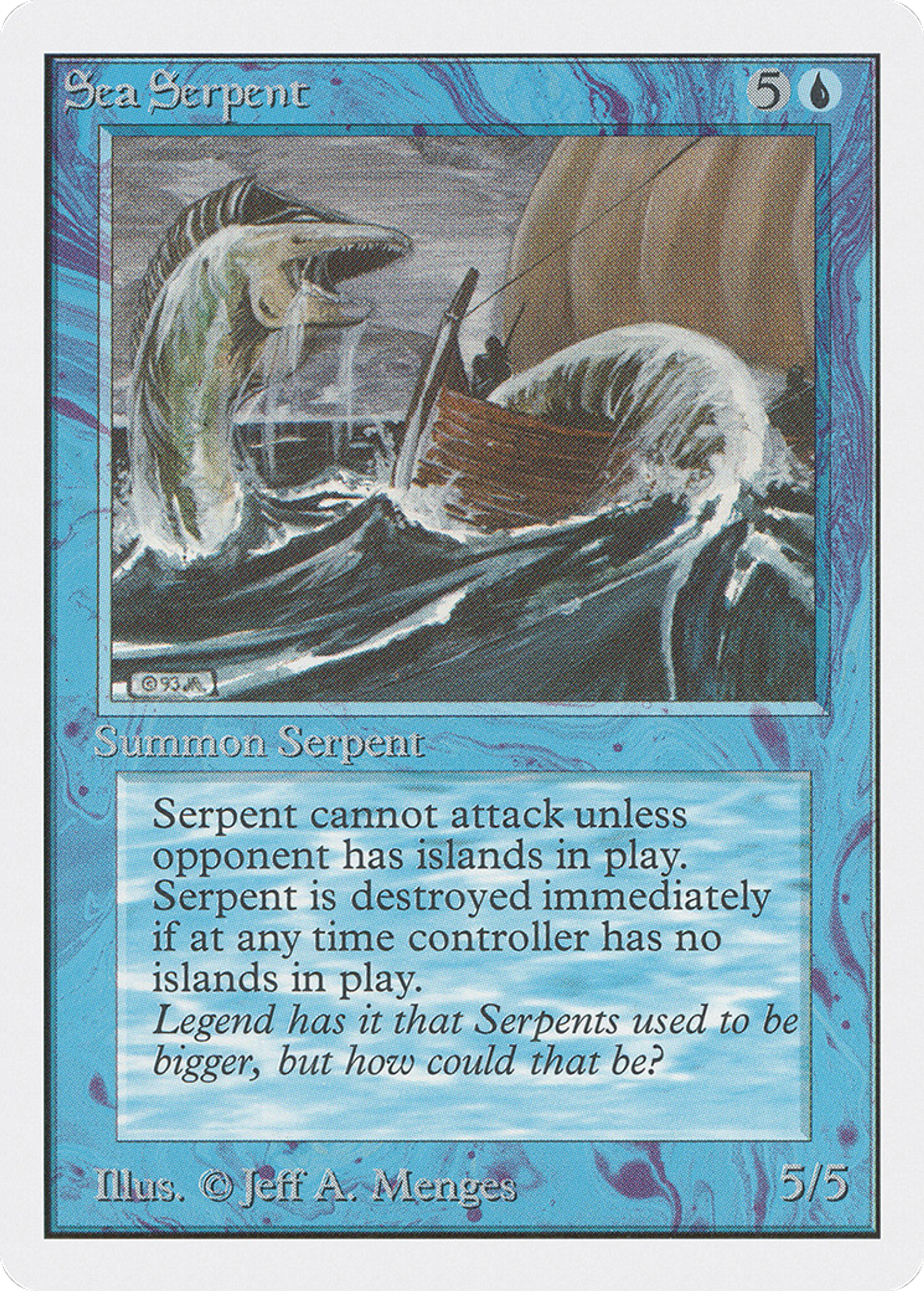 Sea Serpent — Unlimited Edition — Magic: The Gathering